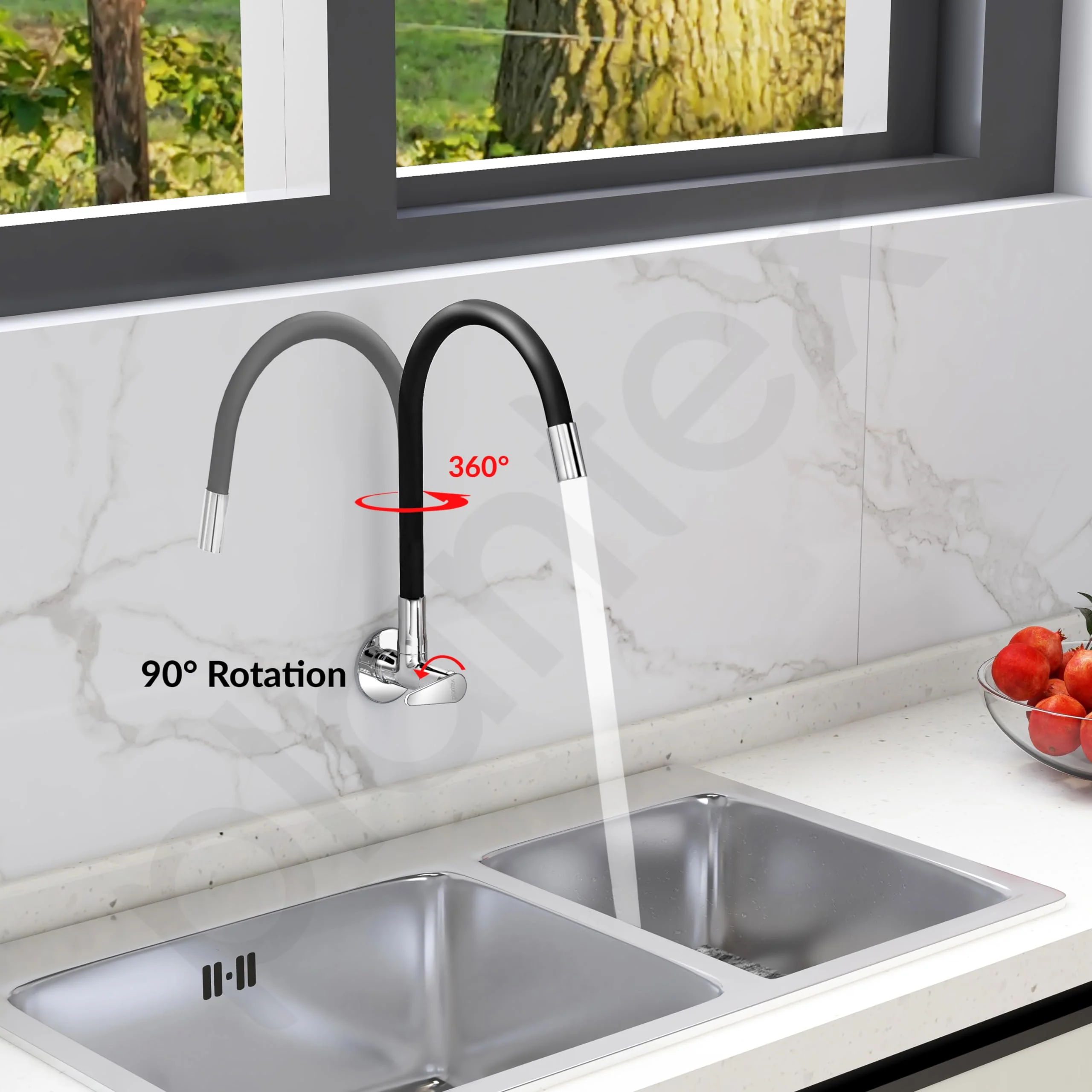Plantex Pure Brass Kitchen Sink Tap with Silicone Swivel Spout/Flexible Tap for Sink with Water Saving Nozzle for Kitchen Basin Tap-7 Year Warranty by Plantex-(LEA-710B) - Image 7