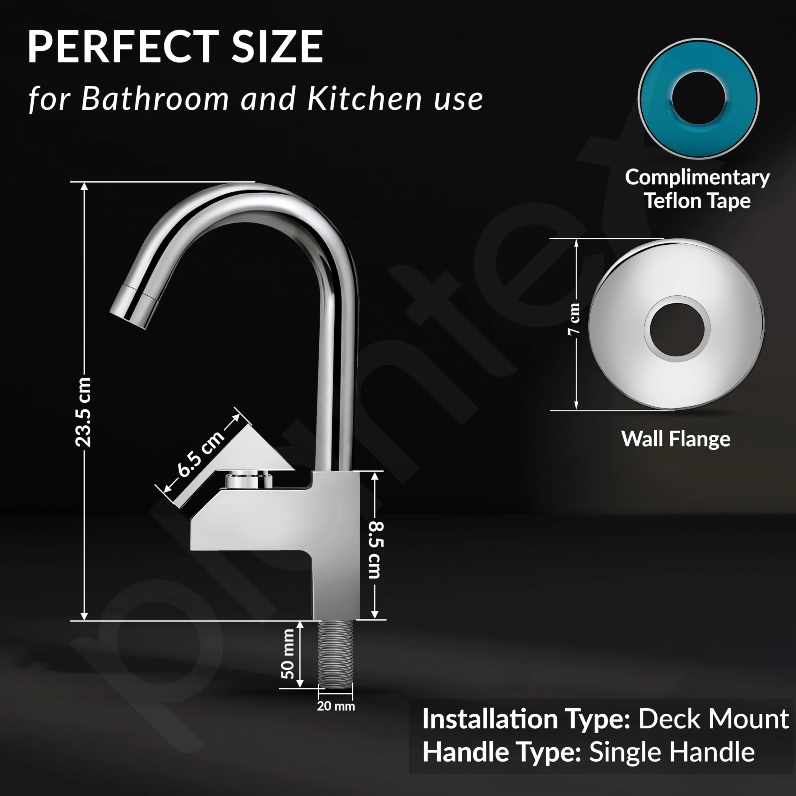 Plantex Pure Brass Sink Tap for Kitchen with 360ยฐ Swivel Spout/Kitchen Sink Tap with Water Saving Aerator-7 Year Warranty (PRI-312-Chrome) - Image 4