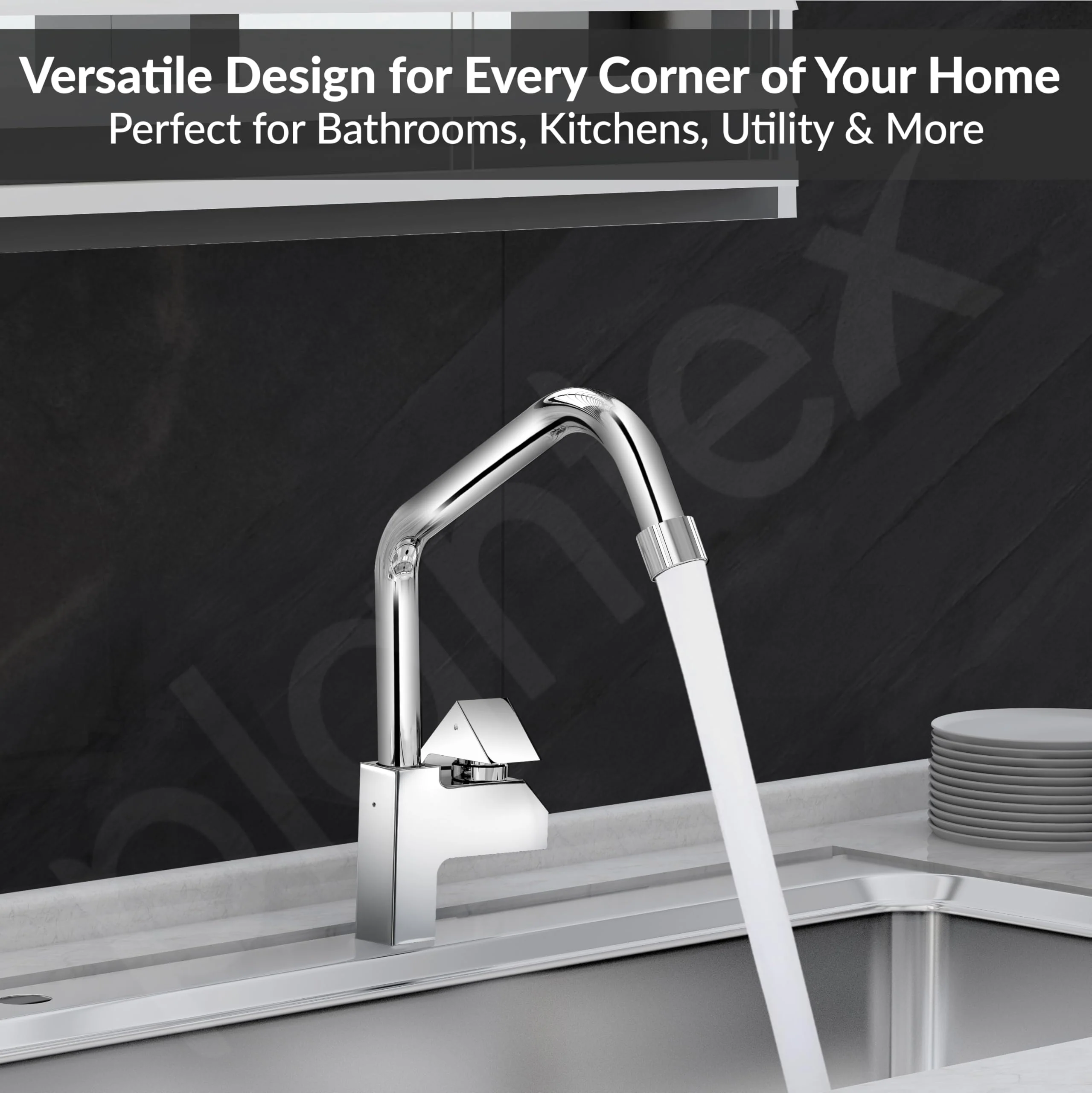 Plantex Pure Brass Sink Tap for Kitchen with 360° Swivel Spout/Kitchen Sink Tap with Water Saving Aerator-7 Year Warranty (PRI-313-Mirror-Chrome Finish) - Image 7