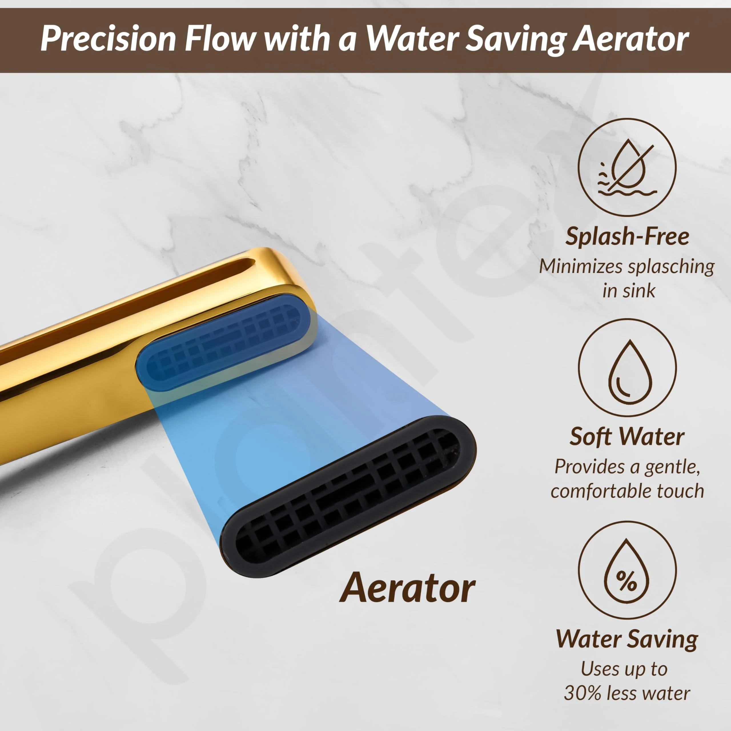 Plantex Pure Brass Wash Basin Mixer Tap Hot and Cold/Pillar Tap for Wash Basin-Deck Mount -(7881-Gold) - Image 4