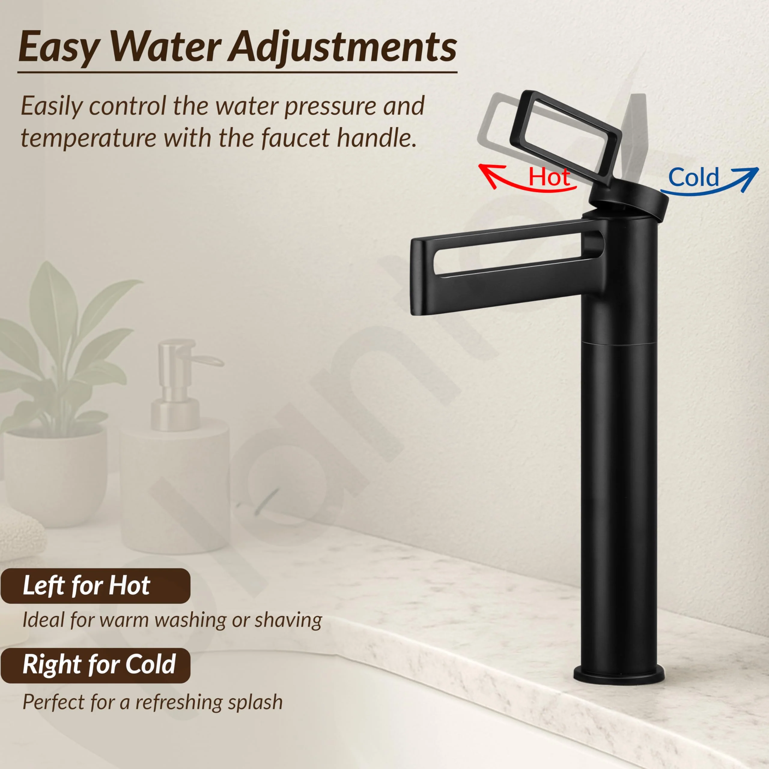 Plantex Pure Brass Wash Basin Tap/Pillar Cocke for Basin/Faucet for Wash Basin-(7881-Matt Black) - Image 3