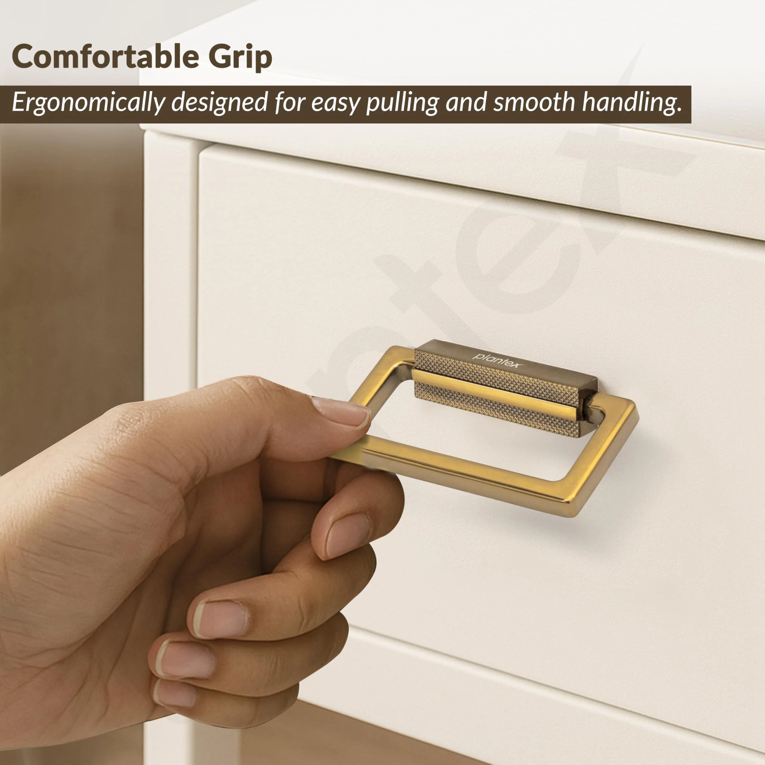 Plantex Rajwadi Drawer Kadi/Drawer Handle/Kadi for Drawers/Pull-Push Kadi for Home/Office Cabinet - Pack of 1 (SH-344, Gold) - Image 6