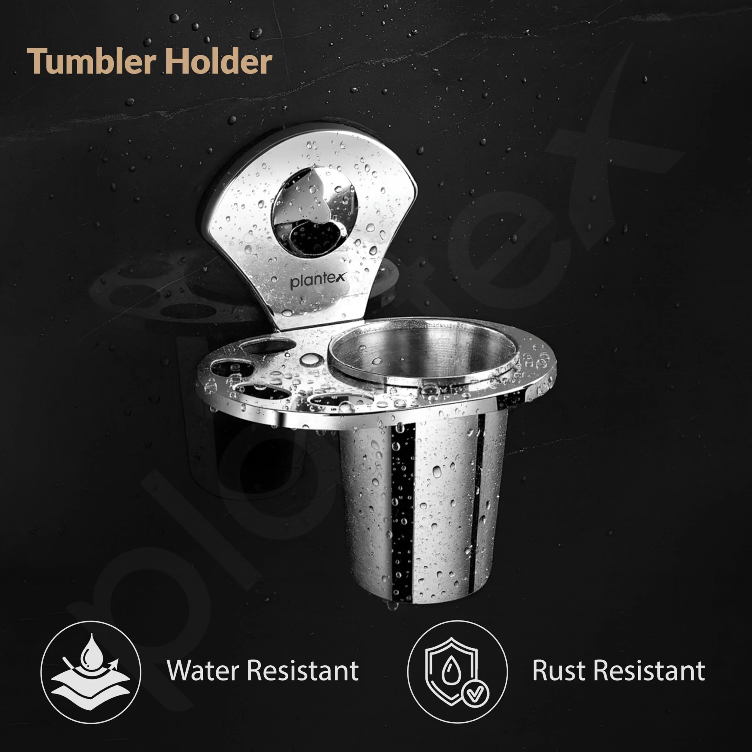 Plantex Royal Stainless Steel Tooth Brush Holder/Tumbler Holder/Bathroom Accessories - Image 6