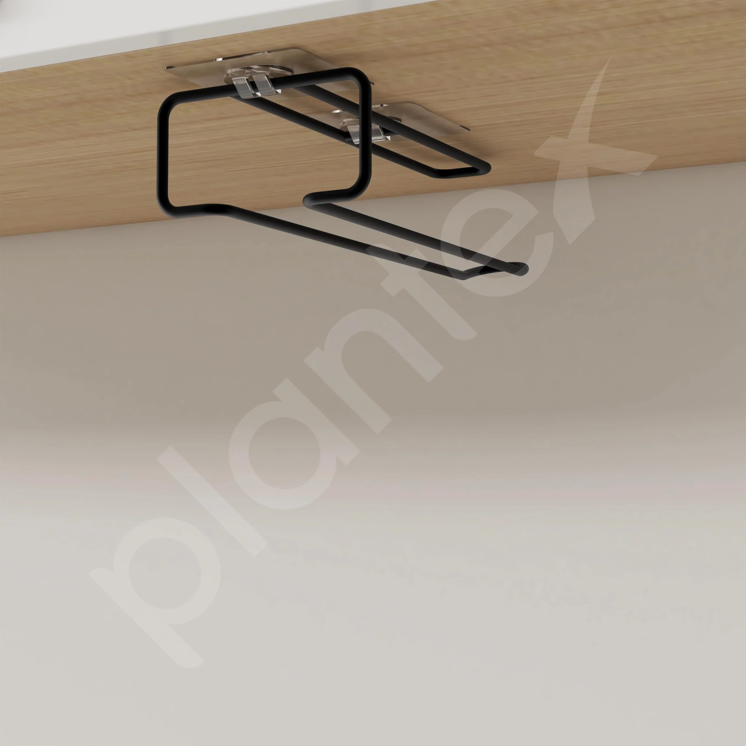 Plantex Self-Adhesive Drill Free Kitchen Towel Hanger/Adhesive Toilet Paper Holder/Toilet Paper Roll Holder Self Adhesive for Bathroom Accessories (Black) - Image 6