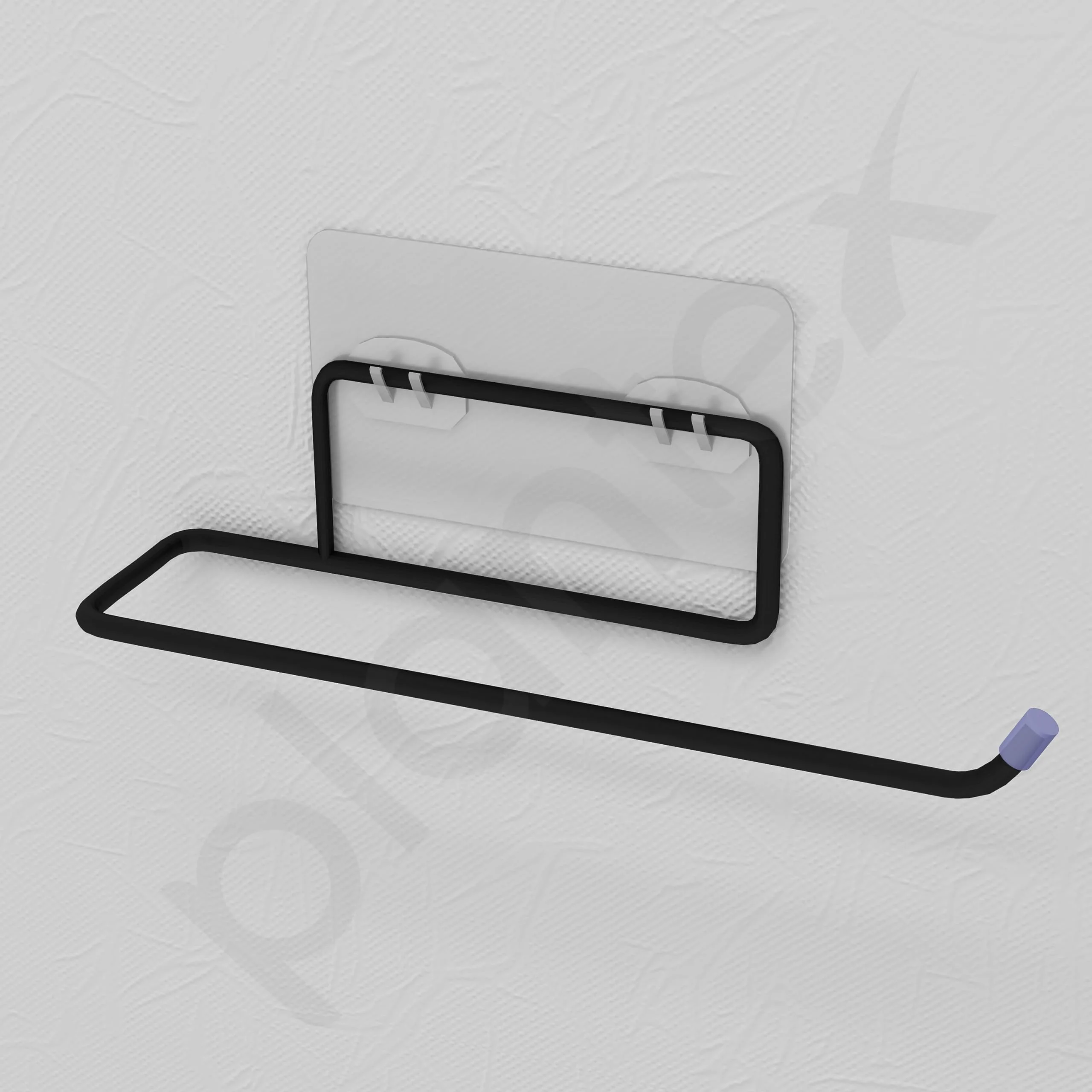 Plantex Self Adhesive Napkin Holder for wash Basin Hand Towel Holder/Towel Hanger for Bathroom Accessories – Pack of 2 (Black) - Image 5