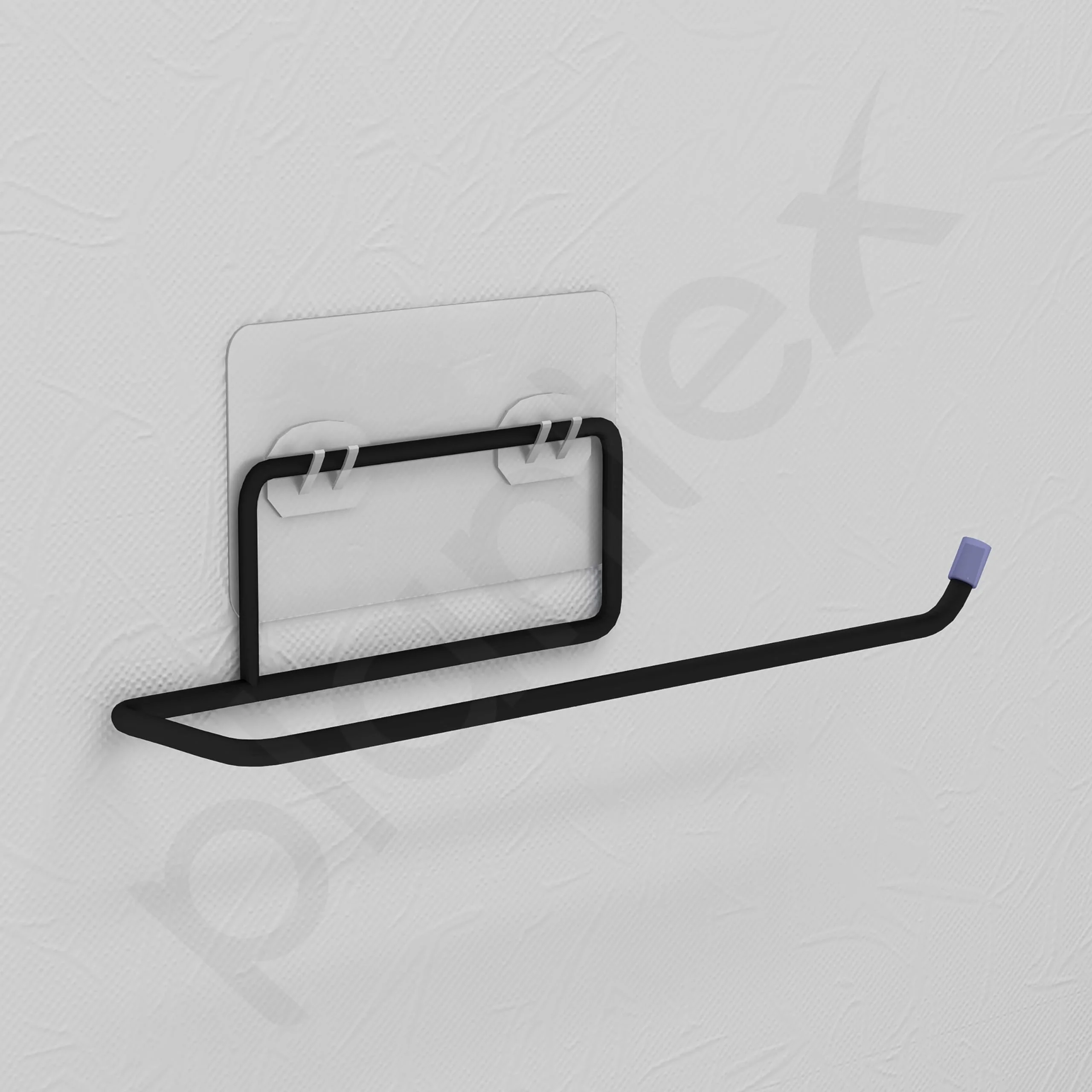 Plantex Self Adhesive Napkin Holder for wash Basin Hand Towel Holder/Towel Hanger for Bathroom Accessories – Pack of 2 (Black) - Image 7