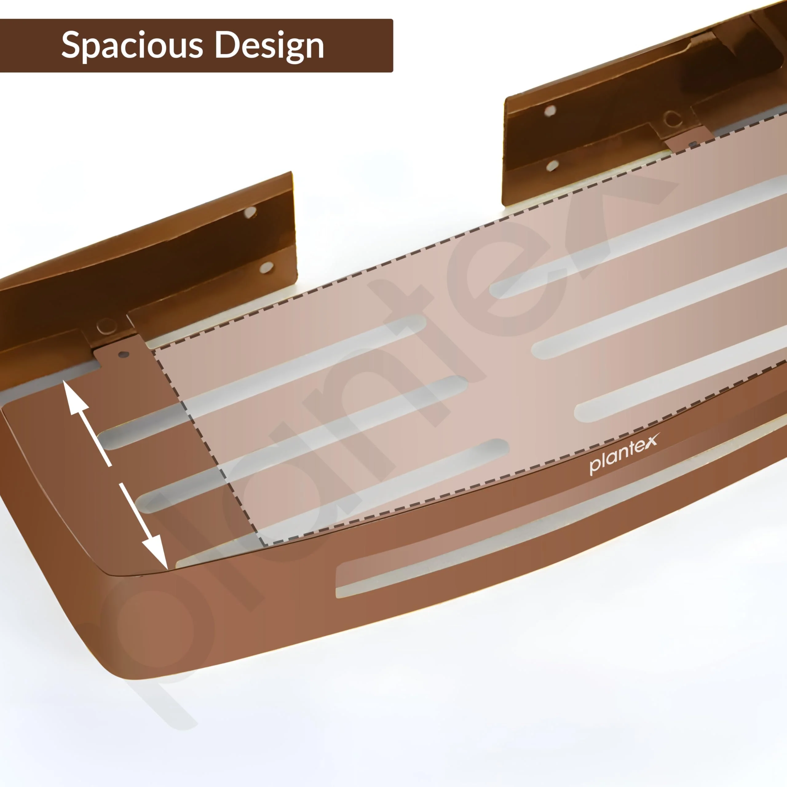 Plantex Shelf for Bathroom/Stainless Steel Multipurpose Shelf/Spice Organizer for Kitchen - Pack of 1 (12 x 5 Inch, Rose Gold) - Image 7