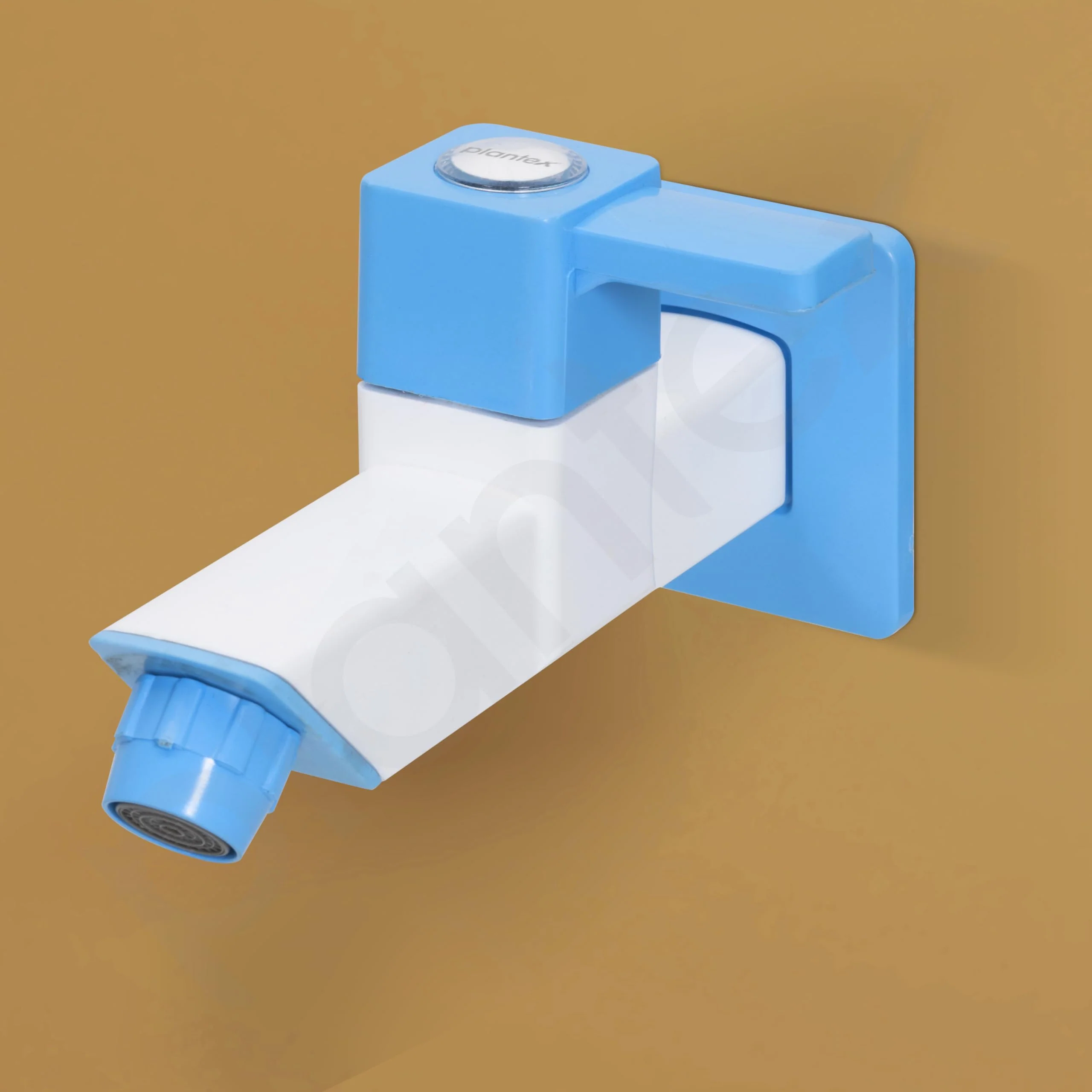 Plantex Single Lever Bib Cock for Bathroom/PTMT Kitchen Sink Tap/Basin Faucet with Plastic Wall Flange - Long Body (Blue & White) - Image 4