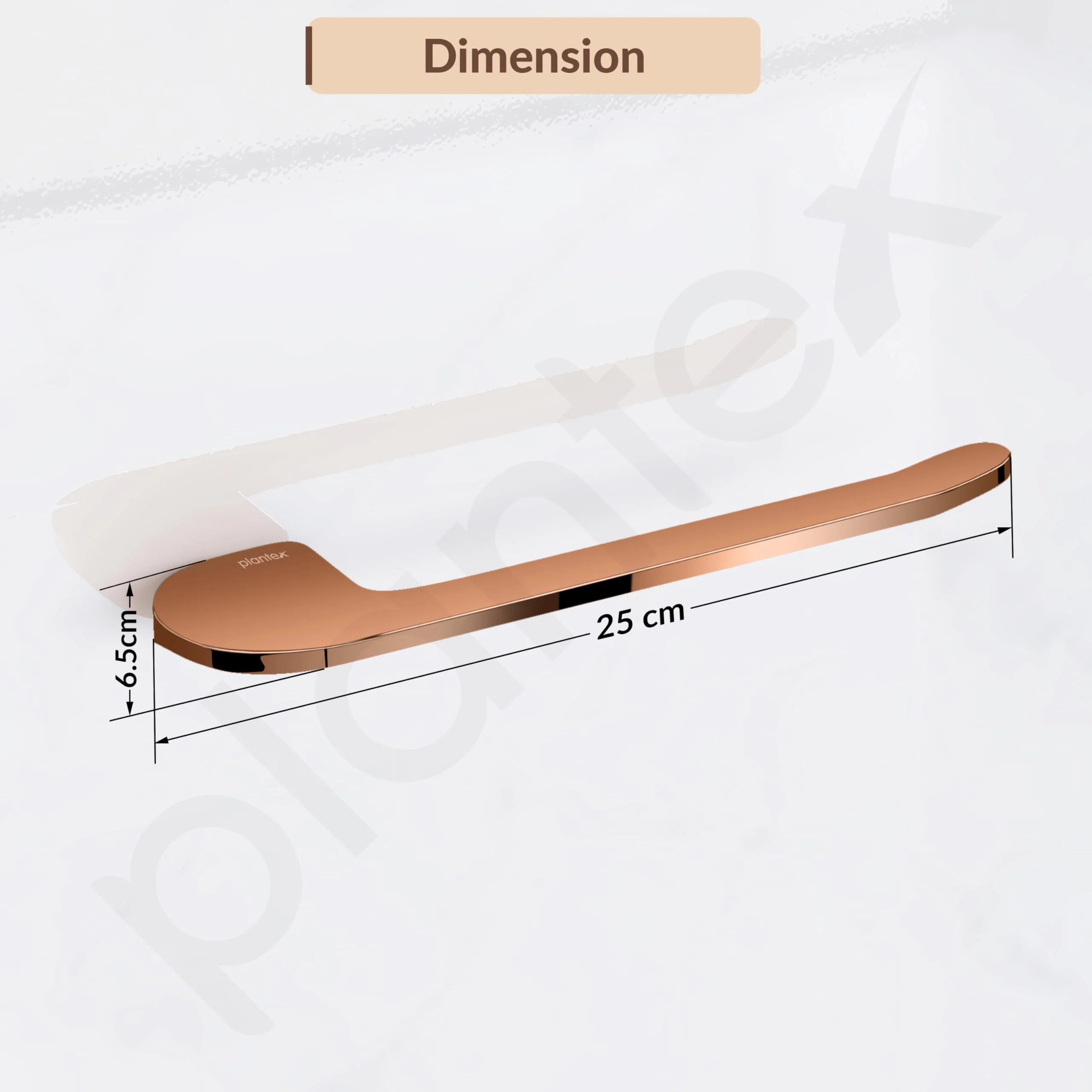 Plantex Smero Brass Towel Hanger for Wash Basin/Napkin Holder for Bathroom/Towel Ring/Towel Holder/Bathroom Accessories (Smart - PVD Rose Gold Finish) - Image 5