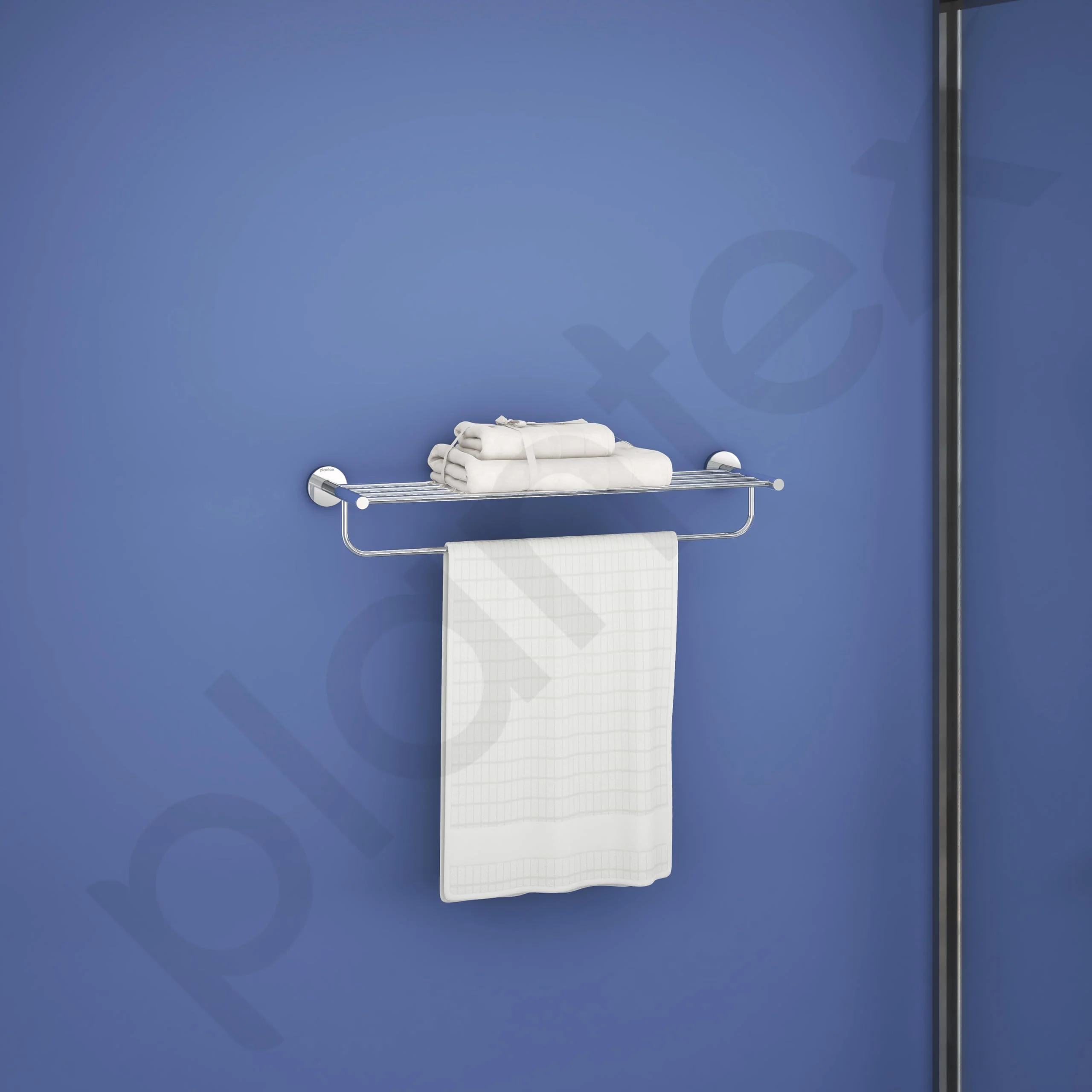 Plantex Smero Pure Brass 24 inch Towel Rack for Bathroom/Towel Stand/Hanger/Towel Holder/Towel Bar/Bathroom Accessories - Circle (Chrome) - Image 2