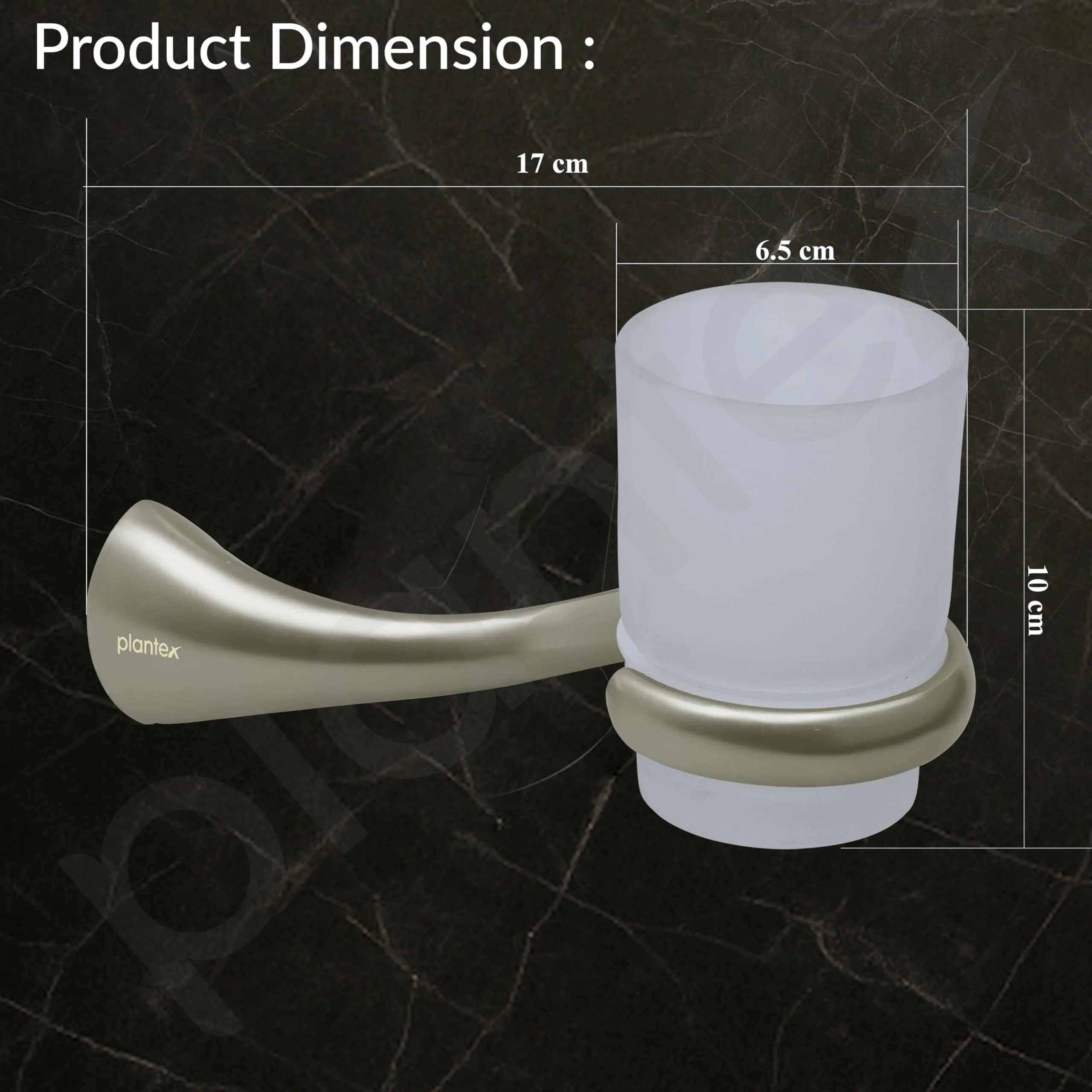 Plantex Smero Pure Brass Tooth Brush Holder/Tumbler Holder/Toothpaste Holder/Bathroom Accessories - Effect (Satin Matt) - Image 4