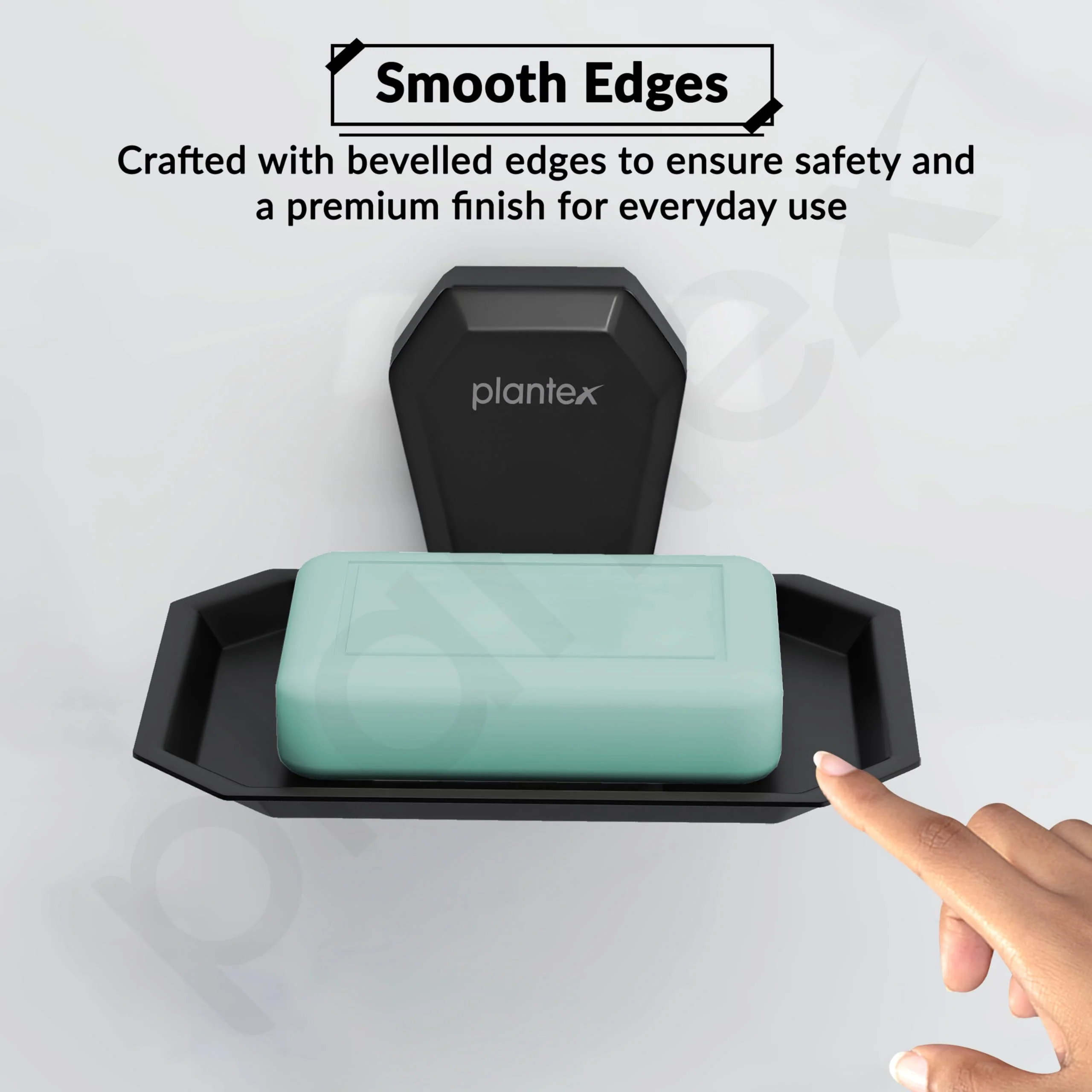 Plantex Soap Holder for Bathroom/304 Grade Stainless Steel Soap Case/Single Soap Dish/Soap Stand/Bathroom Accessories - Pack of 1 (PMB-2403, Z-Black) - Image 7