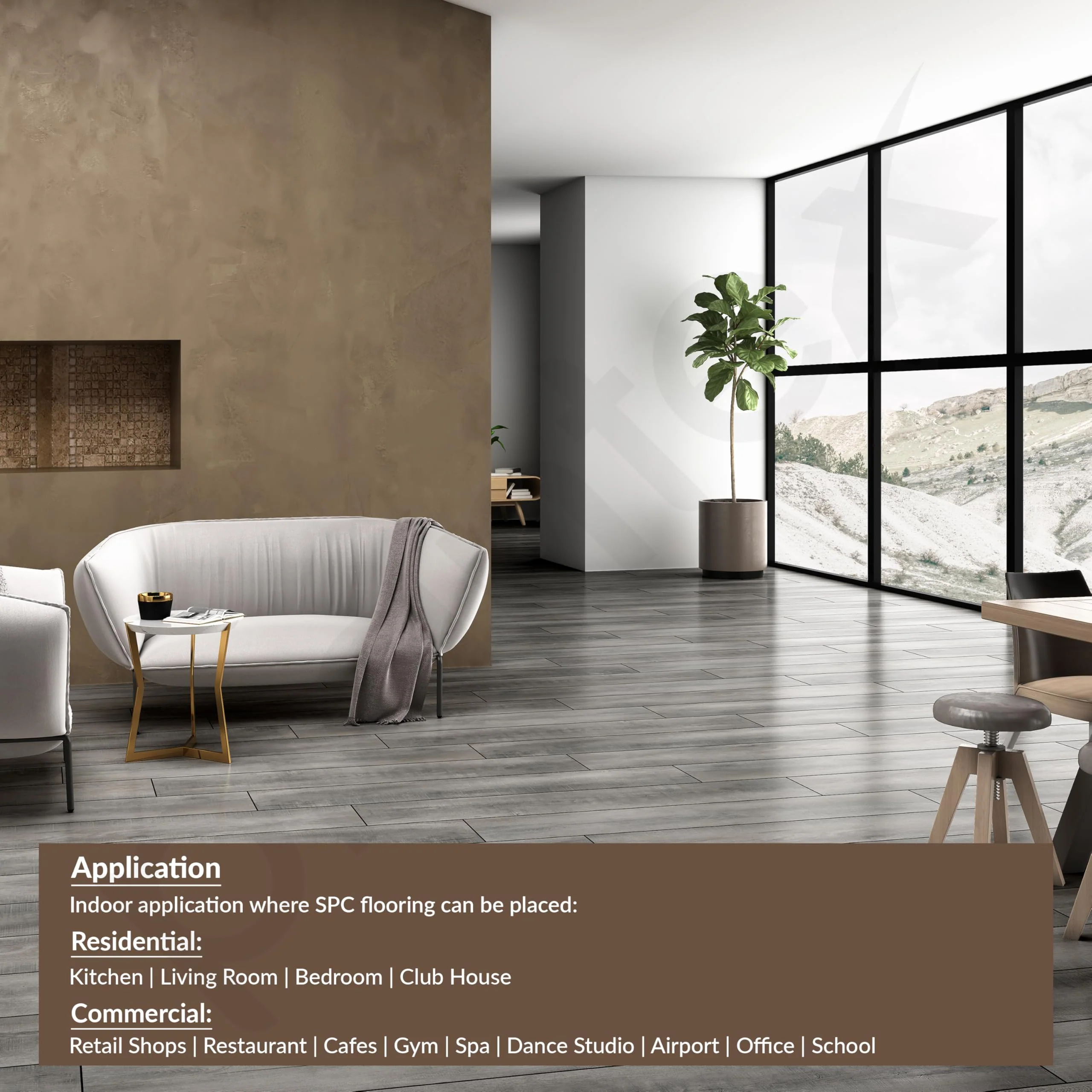 Plantex SPC Tiles for Floors/Interlocking Sound Insulated Floor Tiles/Click N Lock Wooden Flooring for Livingroom/Kitchen-30 Square Feet/10 Tiles,Memorial Silver-DIY Installation(Water&Fire Resistant) - Image 7