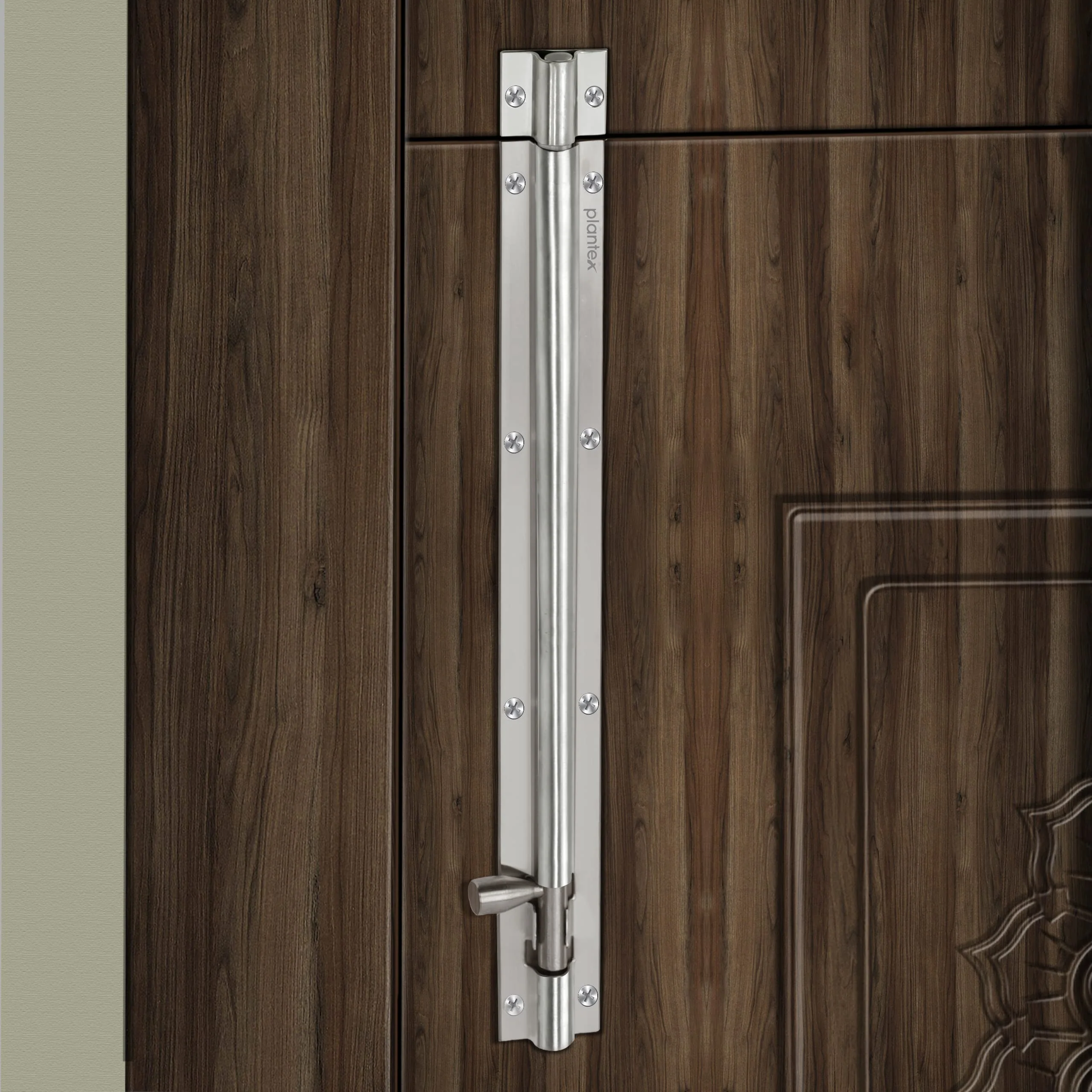 Plantex Stainless Steel 12 inch Tower Bolt/Tower Bolt for Home,Offices Doors and Windows/Tower Bolt for Main Door/Door Latch/Kundi/Chitakini/Door Latch for Windows (Matt Finish, Pack of 2) - Image 2