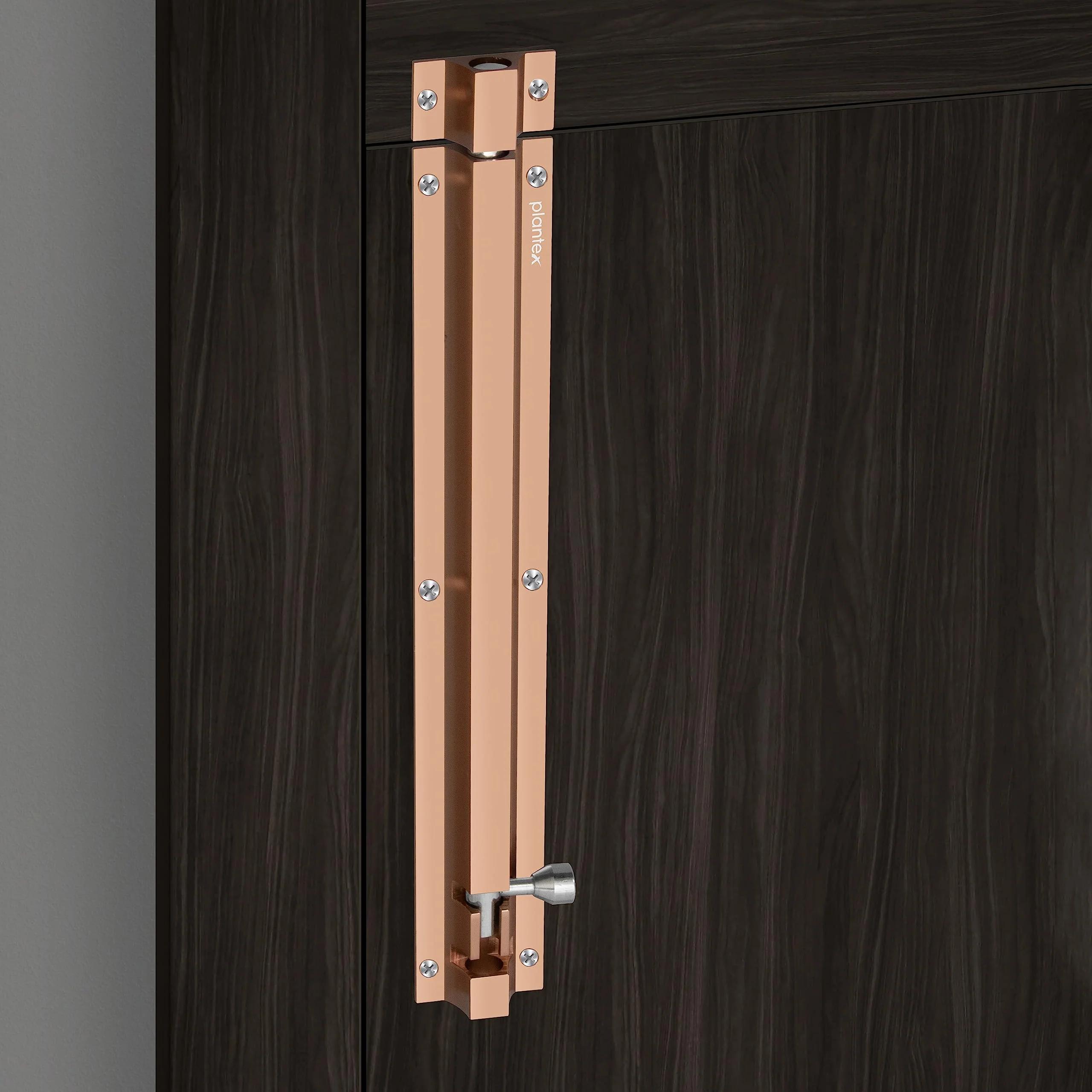 Plantex Stainless Steel 12 inch Tower Bolt/Tower Bolt for Home,Offices Doors and Windows/Tower Bolt for Main Door/Door Latch/Kundi/Chitakini/Door Latch for Windows (Rose Gold, Pack of 1) - Image 2