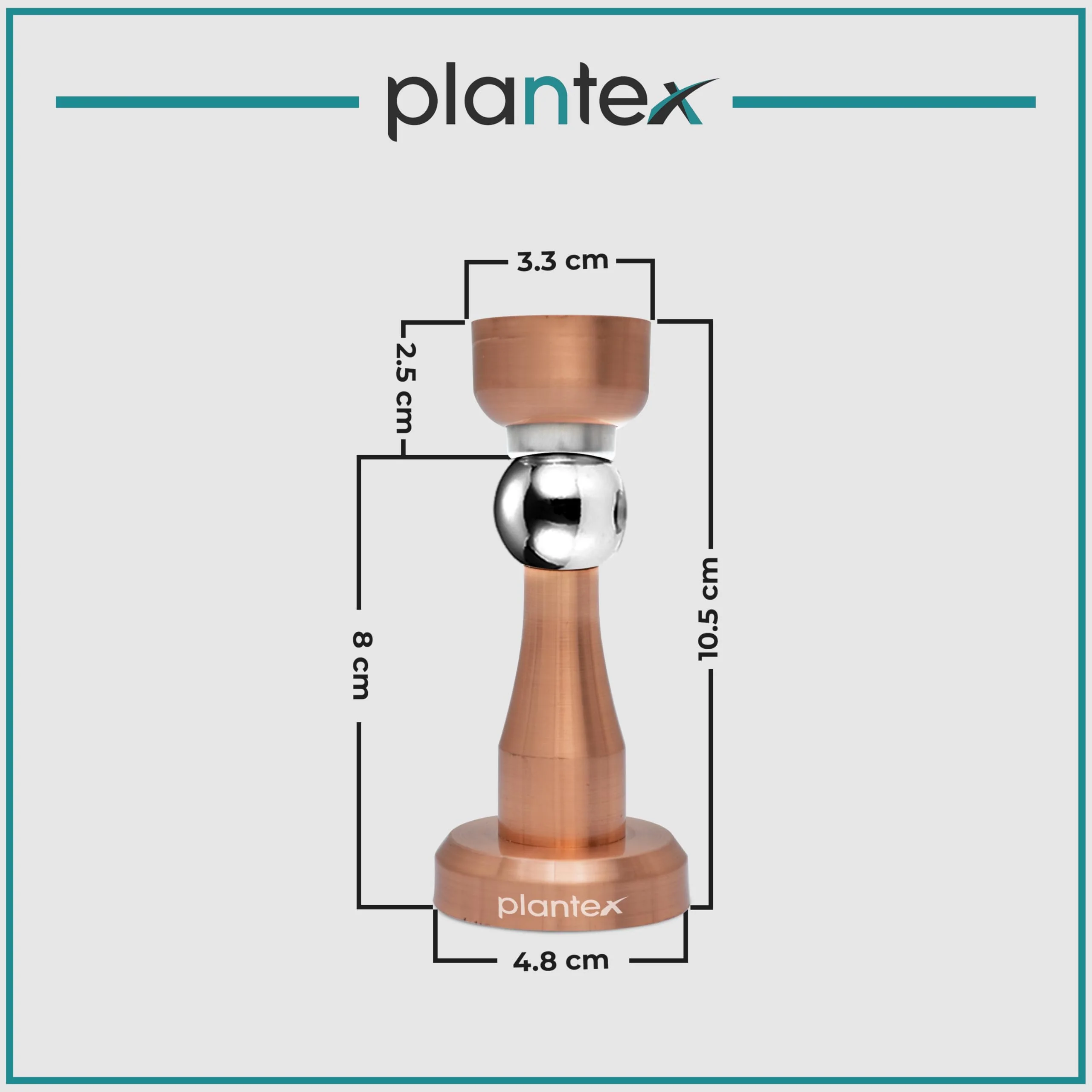 Plantex Stainless Steel 360 Degree 4 inch Door Magnet Stopper for Home/Office/Hotel Wall and Floor Mounted Soft-Catcher to Hold Wooden/Glass/PVC Door - Pack of 2 (PVD Rose Gold Finish) - Image 4