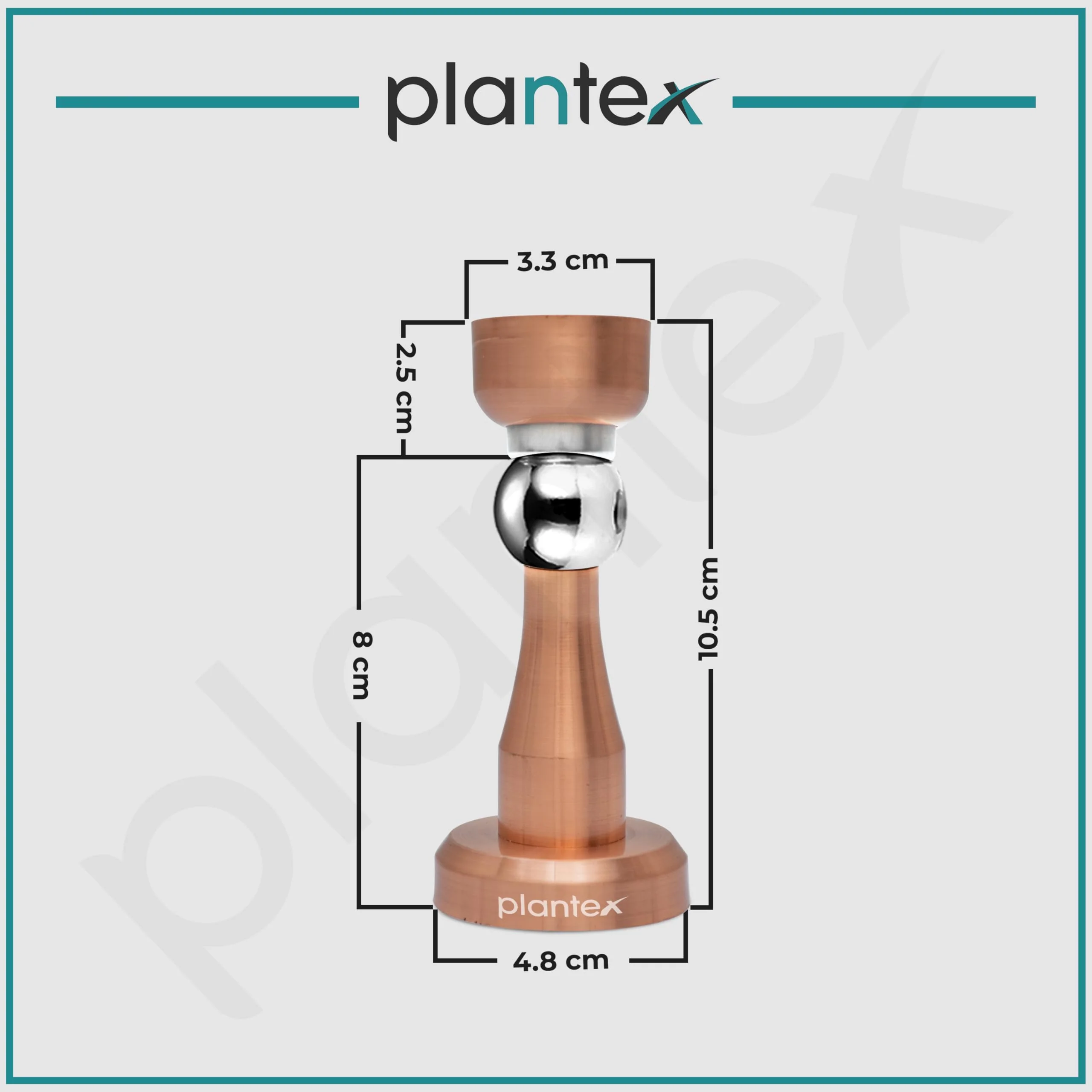 Plantex Stainless Steel 360 Degree 4 inch Door Magnet Stopper for Home/Office/Hotel Wall and Floor Mounted Soft-Catcher to Hold Wooden/Glass/PVC Door (Rose Gold Finish) - Image 3
