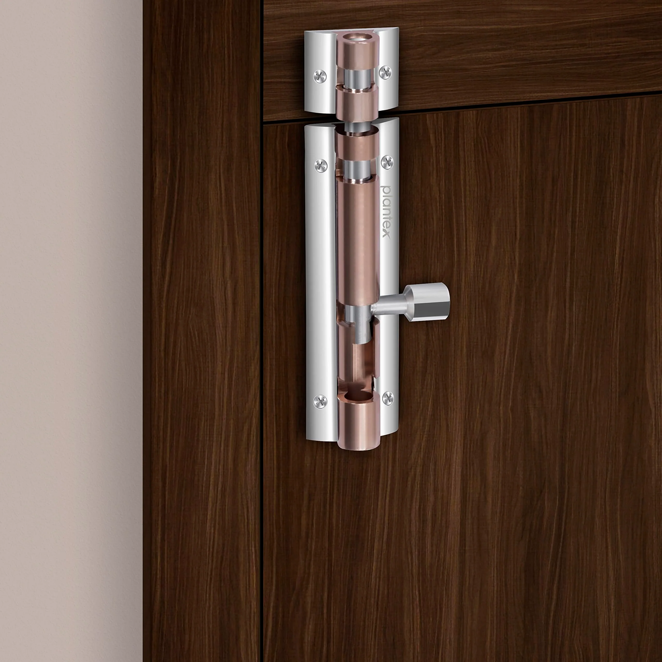 Plantex Stainless Steel 4 inch Tower Bolt/Tower Bolt for Home,Offices Doors and Windows/Tower Bolt for Main Door/Door Latch/Kundi/Chitakini/Door Latch for Windows (Rose Gold Finish, Pack of 1) - Image 2