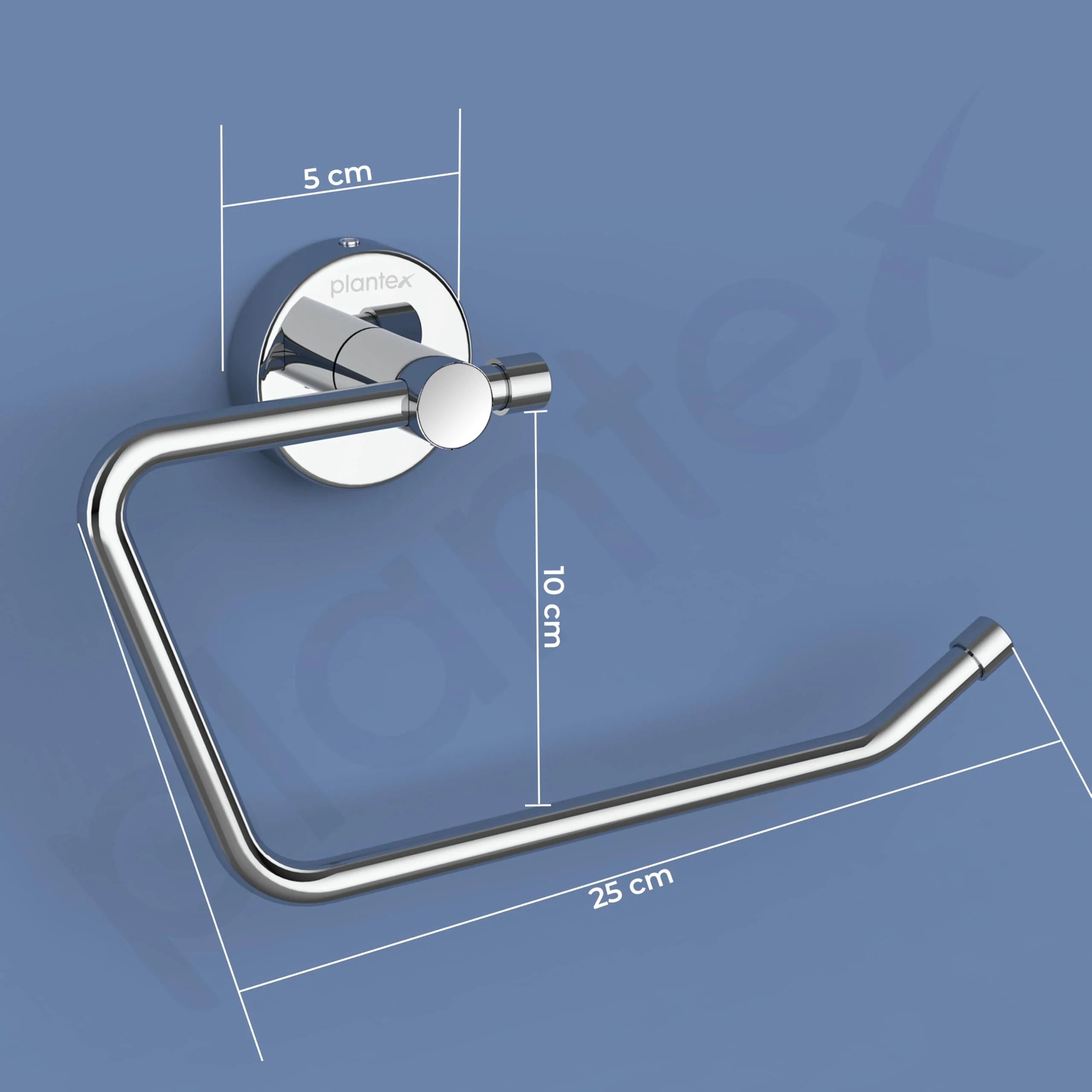 Plantex Stainless Steel Bathroom Towel Holder/Hand Napkin Holder for Washbasin/Towel Hanger for Kitchen/Bathroom Accessories (Chrome) Pack of 4 - Image 3