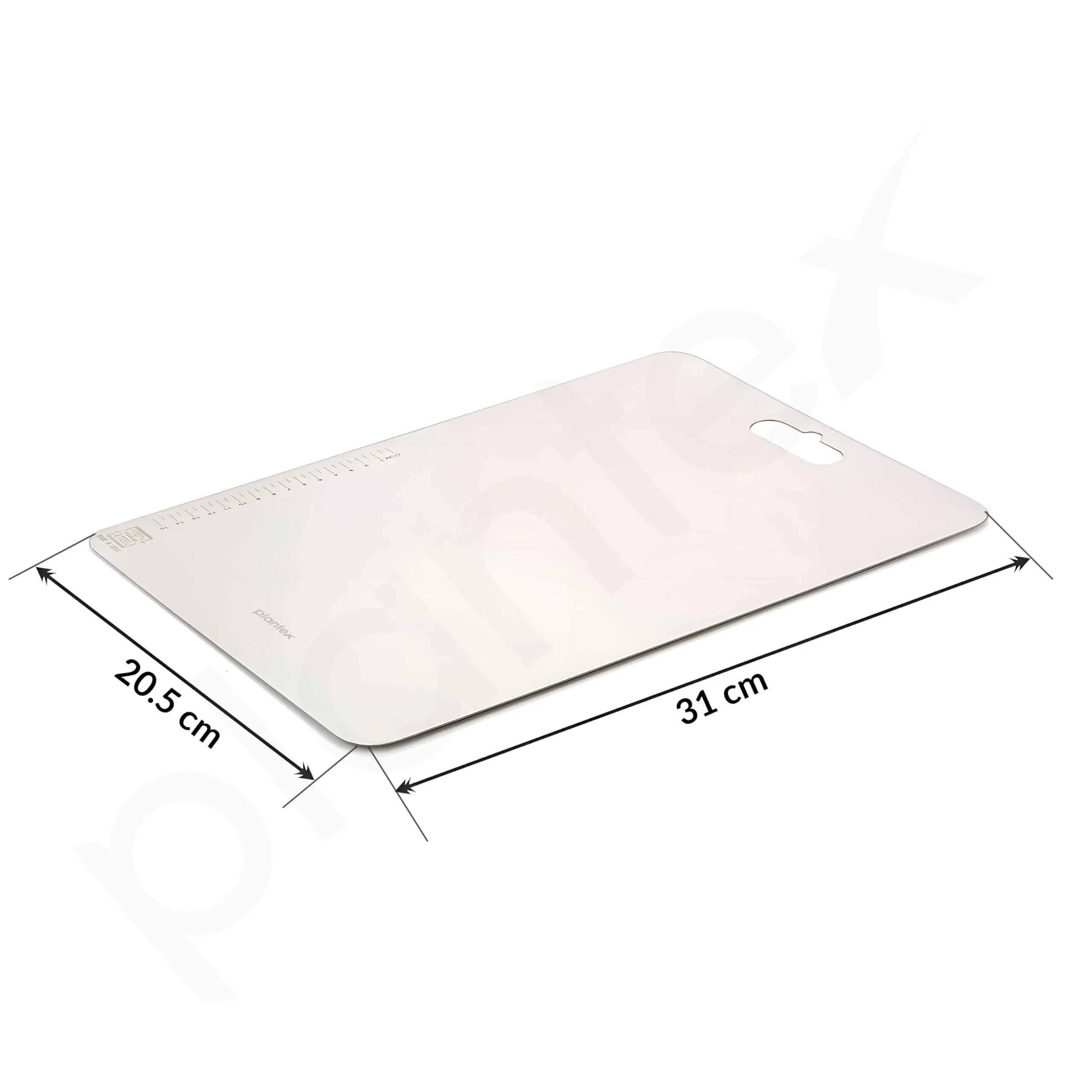 Plantex Stainless Steel Chopping Board for Kitchen Use/Rust-Proof Vegetable Cutting Board with Hygenic Surface (Chrome, Pack of 1, 31 x 20.5 cm) - Image 3