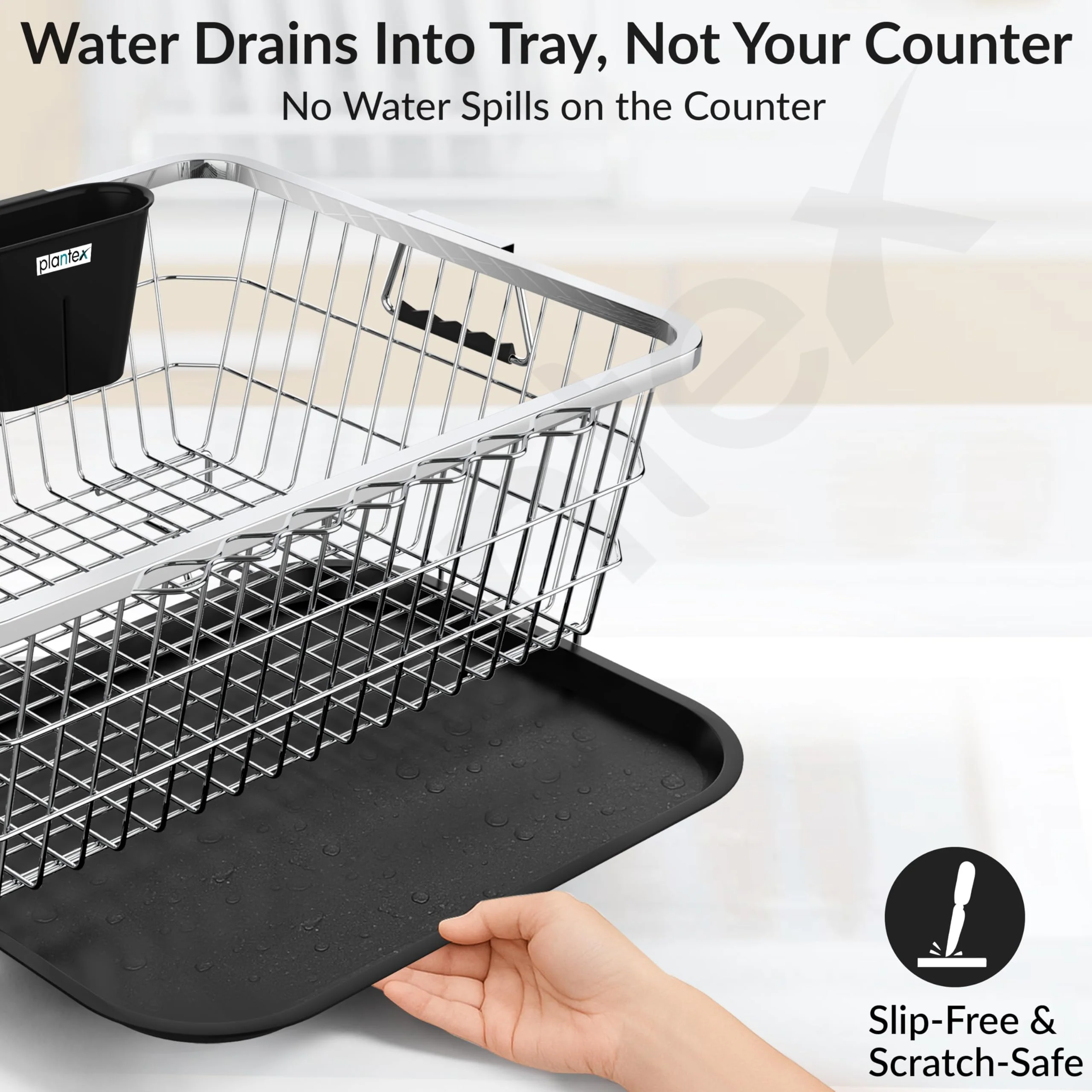 Plantex Stainless Steel Dish Drainer Basket for Kitchen Utensils/Dish Drying Rack with Drainer/Plate Stand/Bartan Basket (Size-56 x 43 x 22 cm) - Image 5