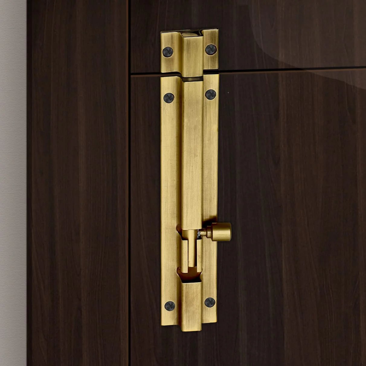 Plantex Stainless Steel Door Kit for Single Door/Door Hardware/Door Accessories (10 inch Al-drop,8 inch Latch, 8 inch 2 Handles,7 inch Tower Bolt and 4 inch Door Stopper) - (DK-02-Brass Antique) - Image 7
