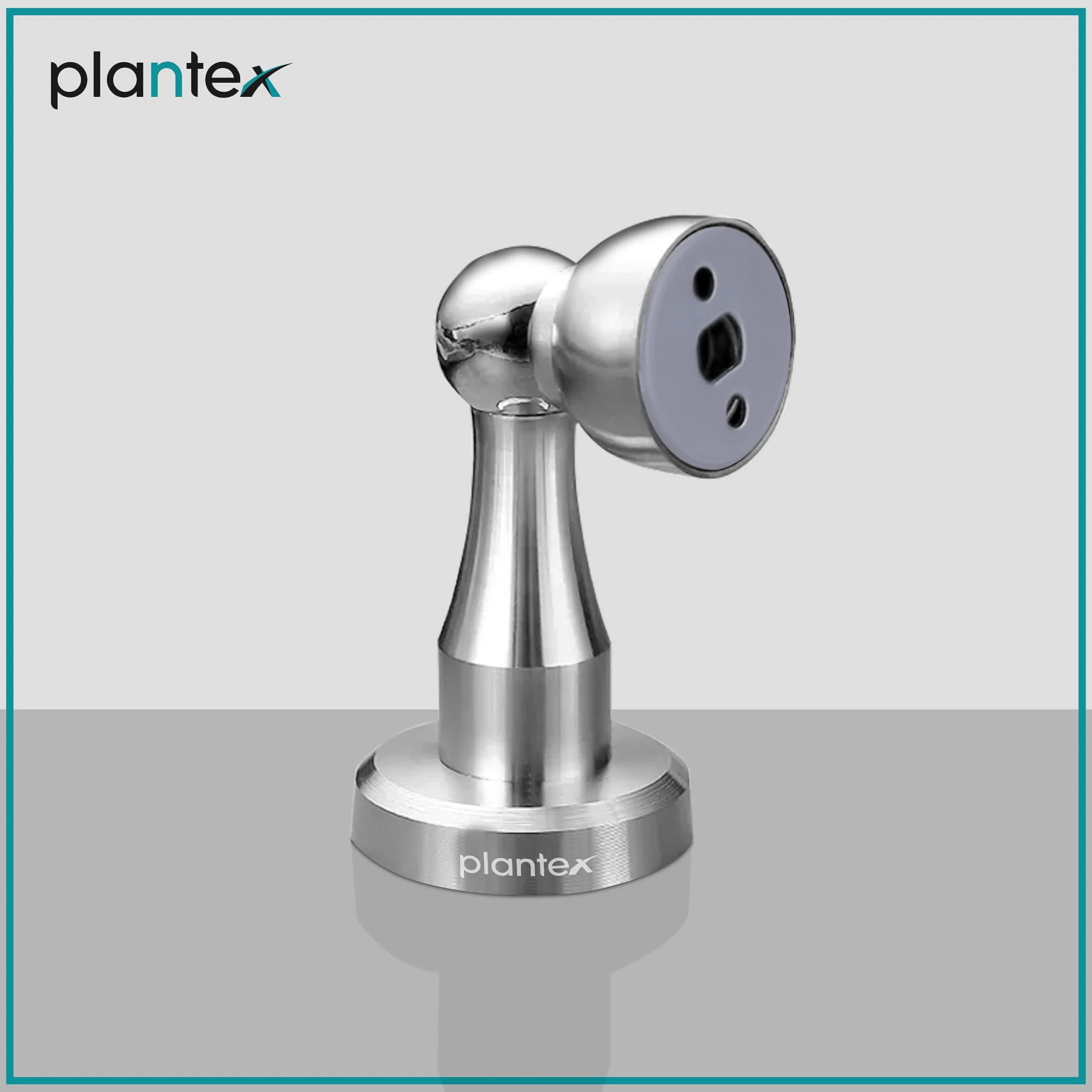 Plantex Stainless Steel Door Stopper/360 Degree 4 Inch Door Magnet for Home/Wall Mounted Soft Catcher to Hold Wooden/Glass/PVC Door/Door Stopper for Home (Matt) - Image 7