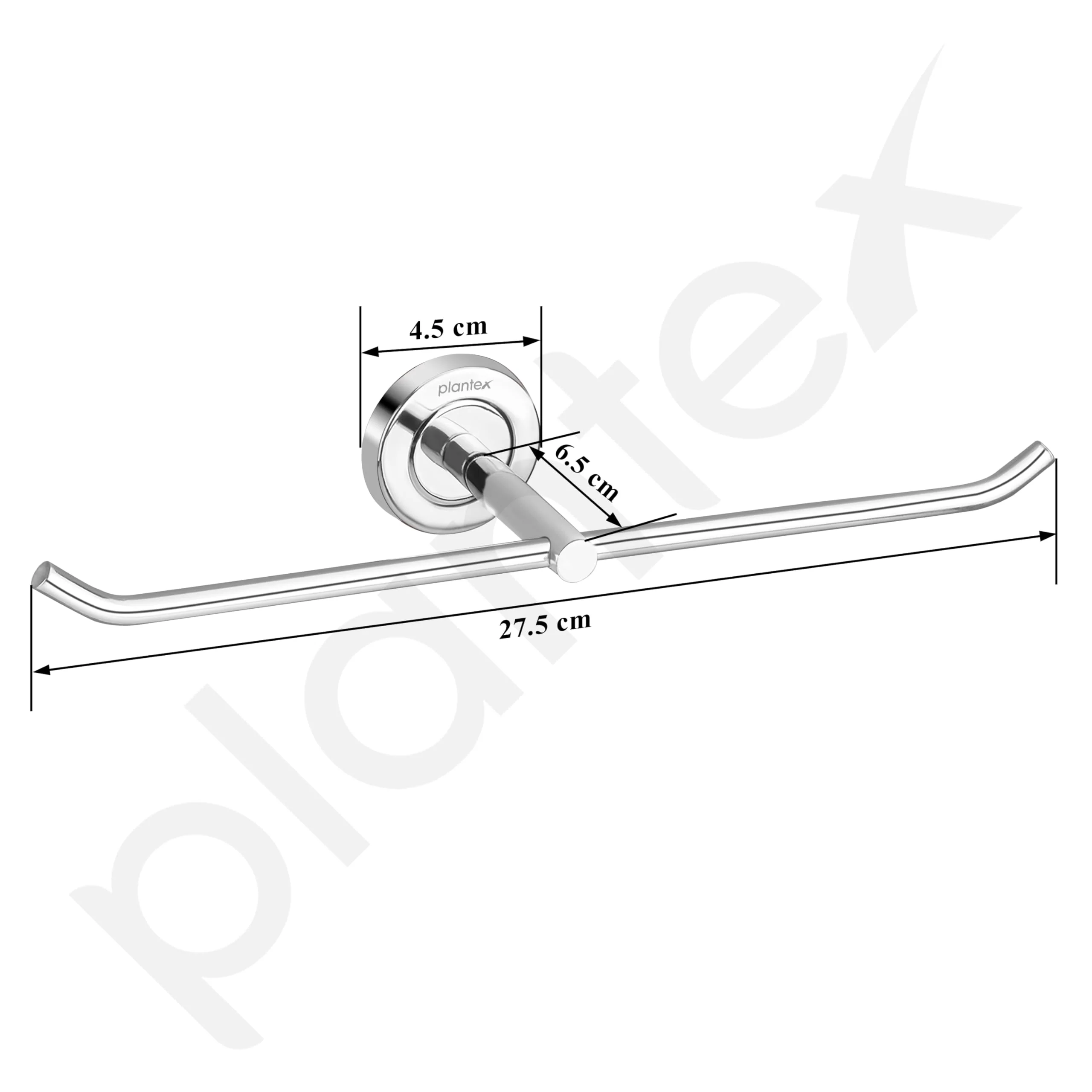 Plantex Stainless Steel Double Toilet Paper Roll Holder/Tissue Holder in Bathroom/Kitchen/Bathroom Accessories - Wall Mount (Chrome) - Image 2