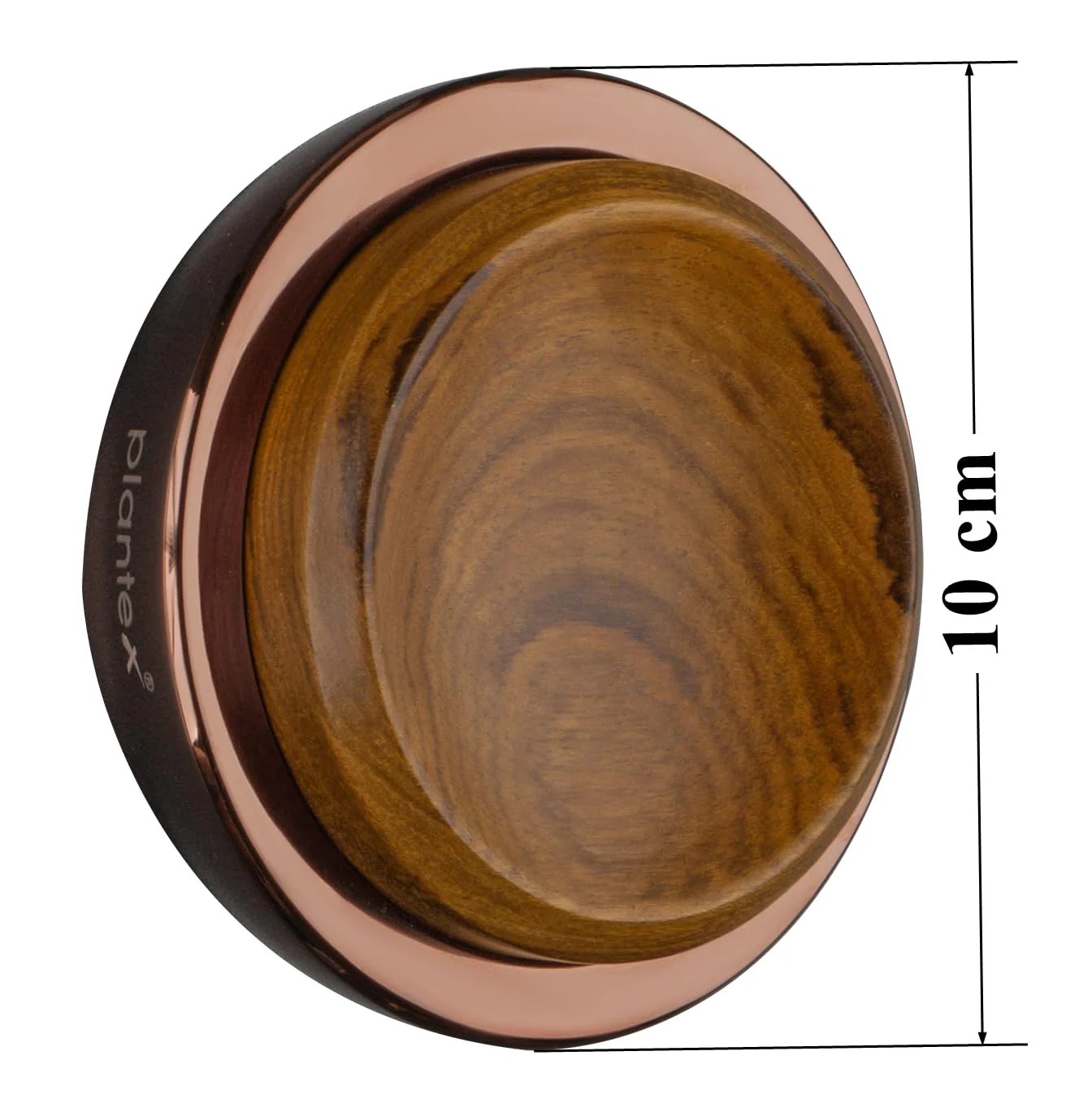 Plantex Stainless Steel Main Door Handle/4-inch Round Shape Door Handle for Main Door/Pull-Push Knob Handle for Wooden & Glass Door (PVD Rose Gold & Wood) - 3 Years Warranty - Image 2