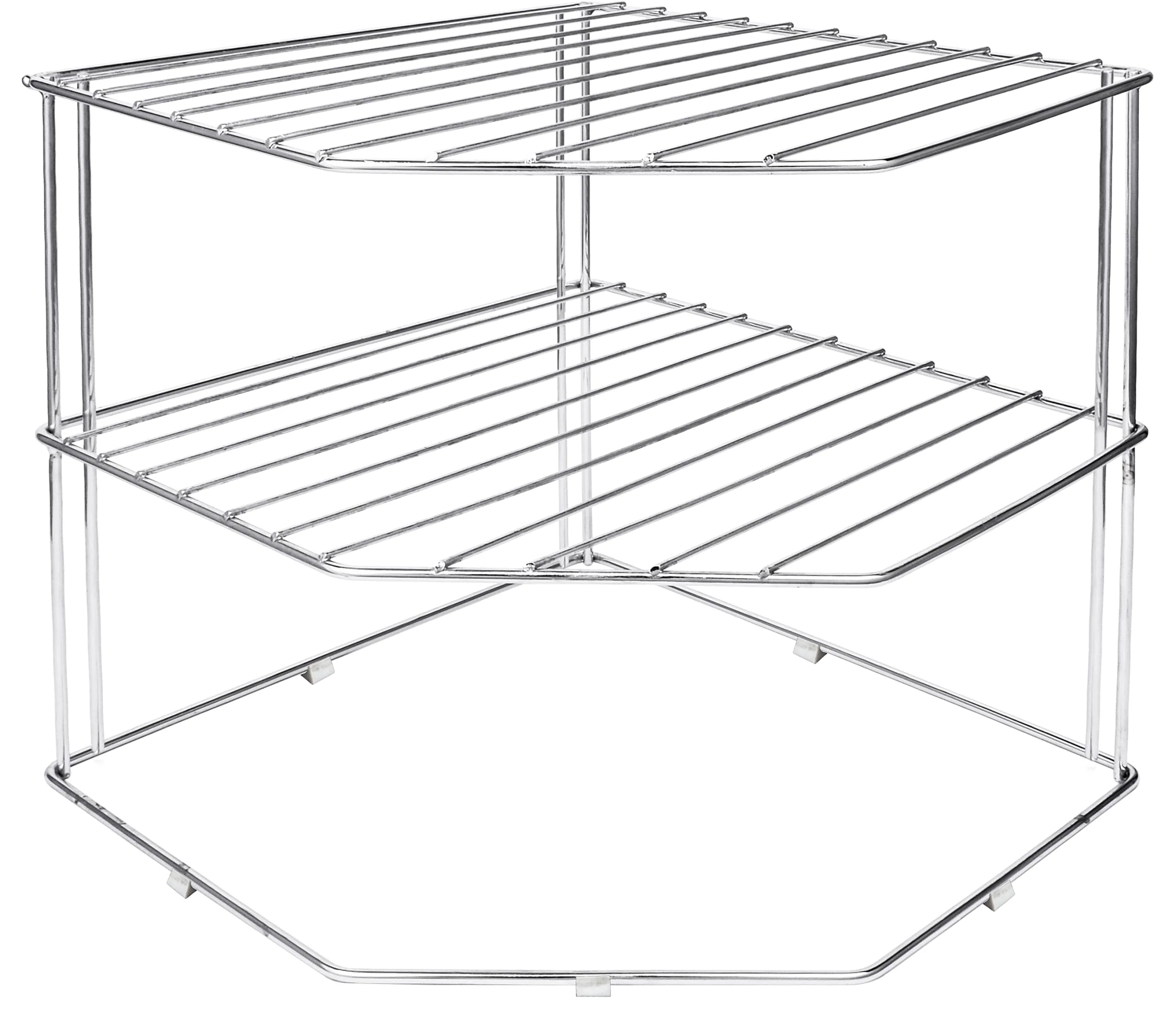 Plantex Stainless Steel Multipurpose 3-Tier Kitchen Corner Rack/Storage Shelf/Dish Rack/Storage Rack for Kitchen (Chrome Finish) - Image 7