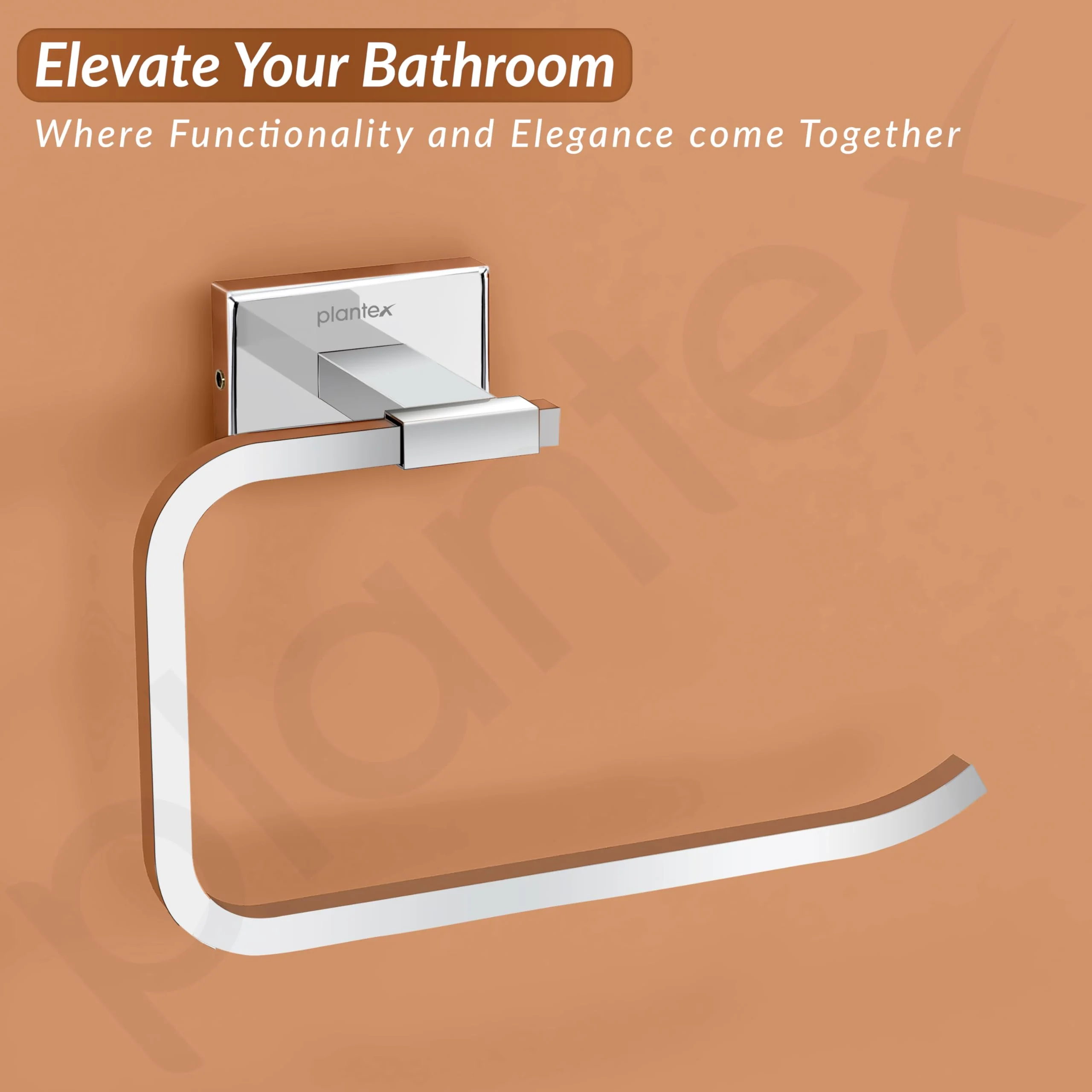 Plantex Stainless Steel Napkin Holder for Wash Basin/Towel Hanger for Bathroom/Hand Towel Holder/Bathroom Accessories - Nexa (Chrome) - Image 6