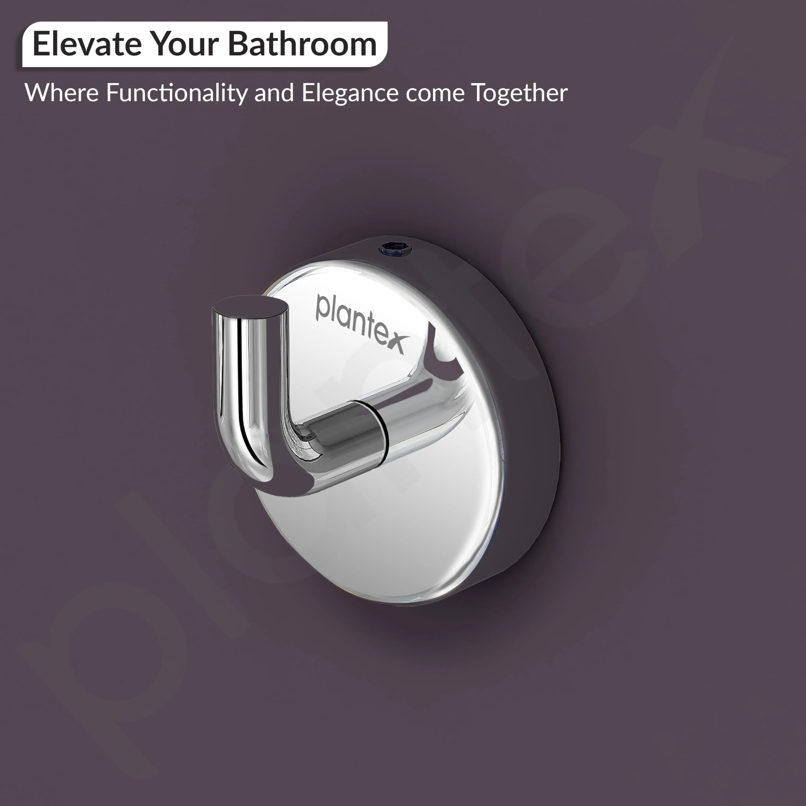 Plantex Stainless Steel Robe Hook for Bathroom/Door Hook Hanger/Wall Hanging Hooks/Bathroom Accessories - Pack of 1 (Chrome) - Image 6