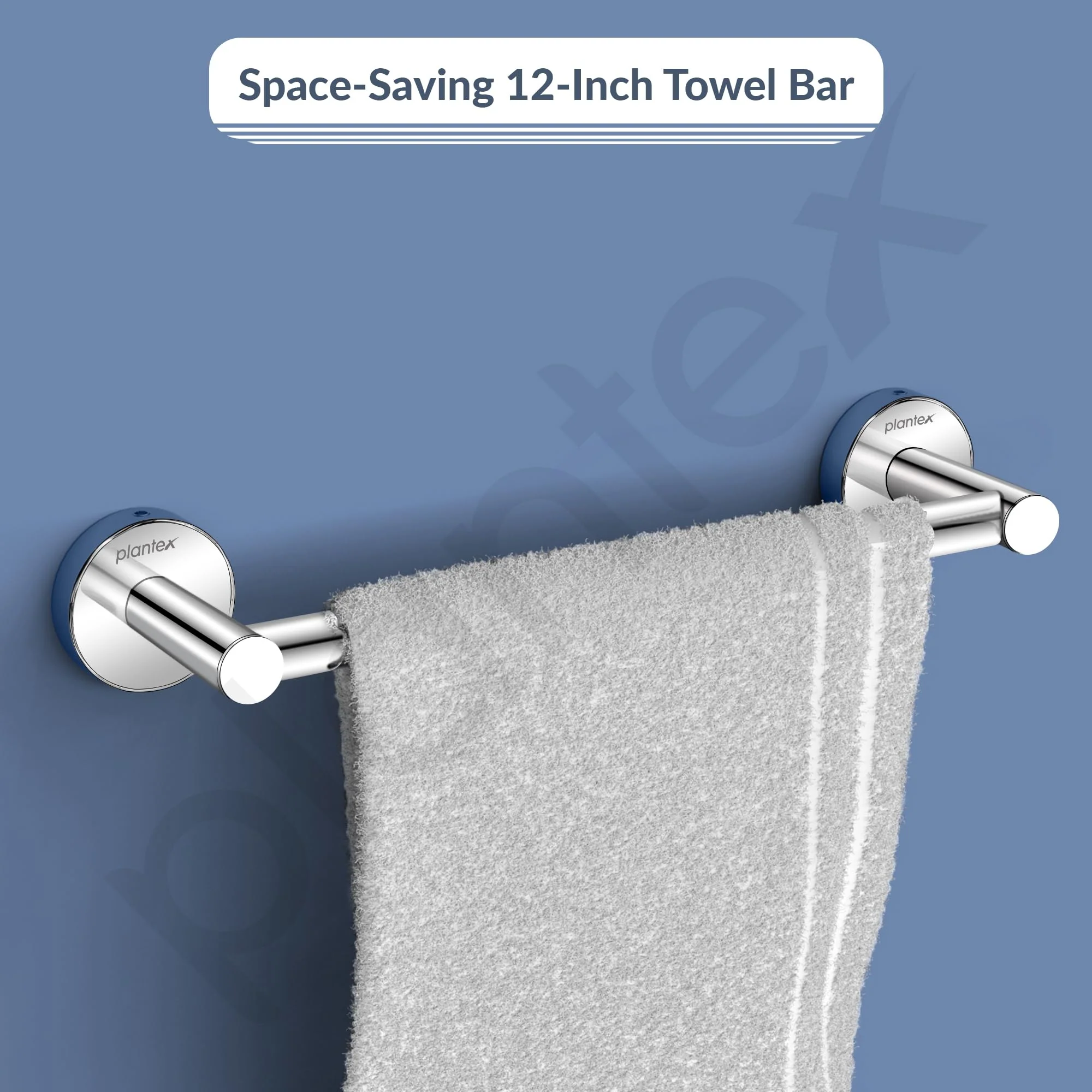 Plantex Stainless Steel Single Towel Rod for Bathroom/12 inch Towel Bar/Towel Holder/Cloth Hanger/Bathroom Accessories - (Chrome) - Image 5