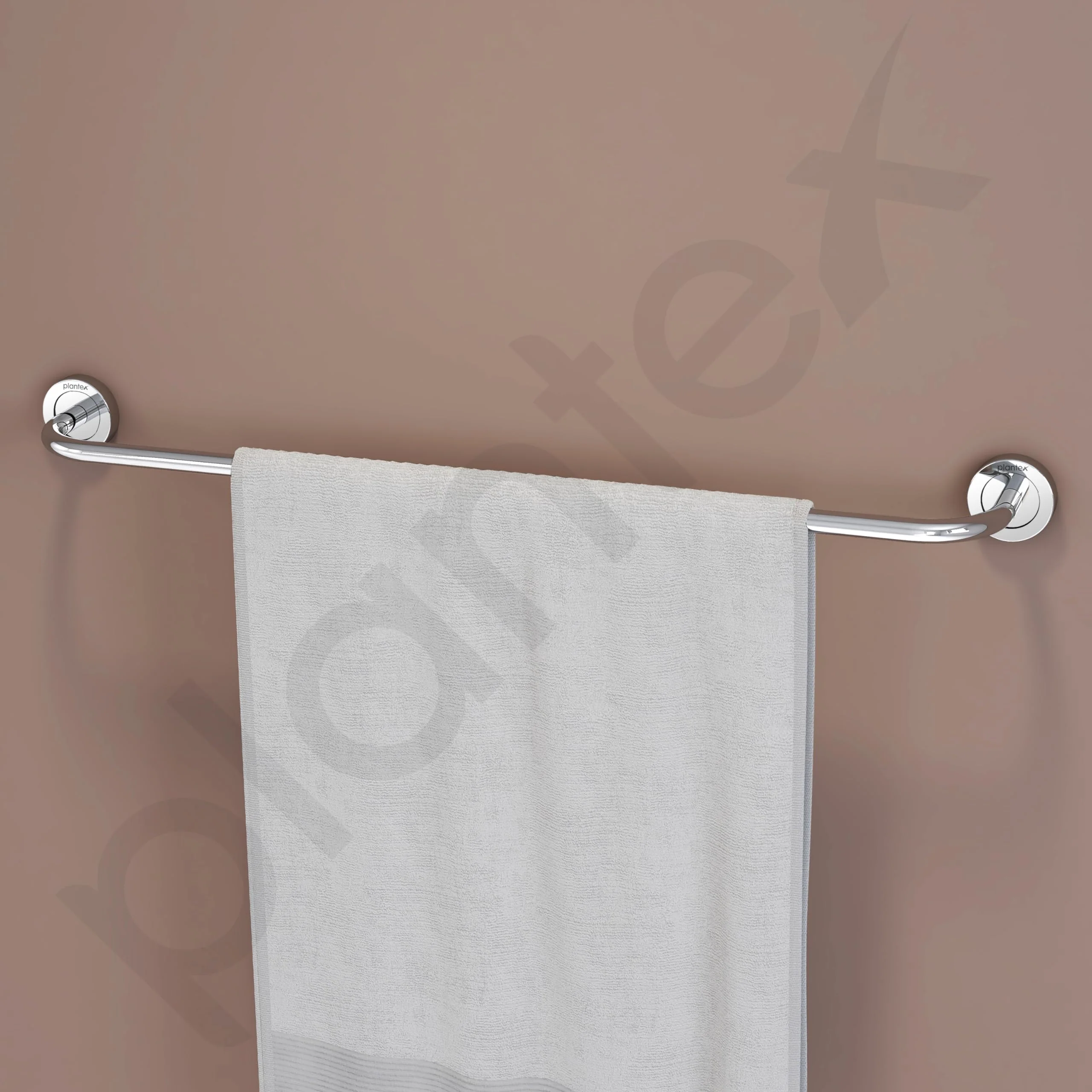Plantex Stainless Steel Single Towel Rod/Towel Bar/Towel Holder/Towel Hanger for Bathroom/Bathroom Accessories - 24 Inch (Chrome) - Image 5