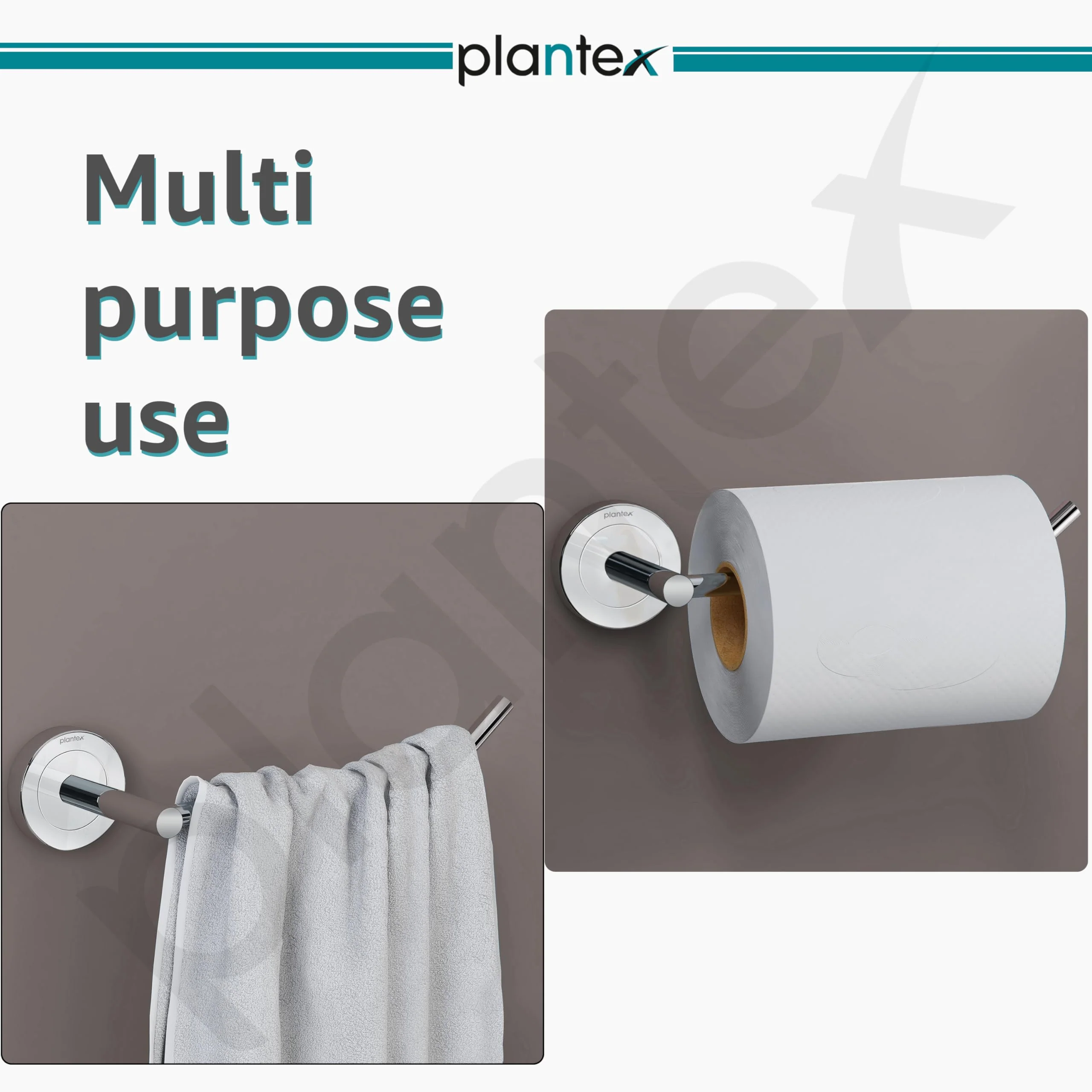 Plantex Stainless Steel Toilet Paper Roll Holder/Toilet Paper Holder/Toilet Roll Holder for Bathroom Accessories - Pack of 2 (Chrome) - Image 3