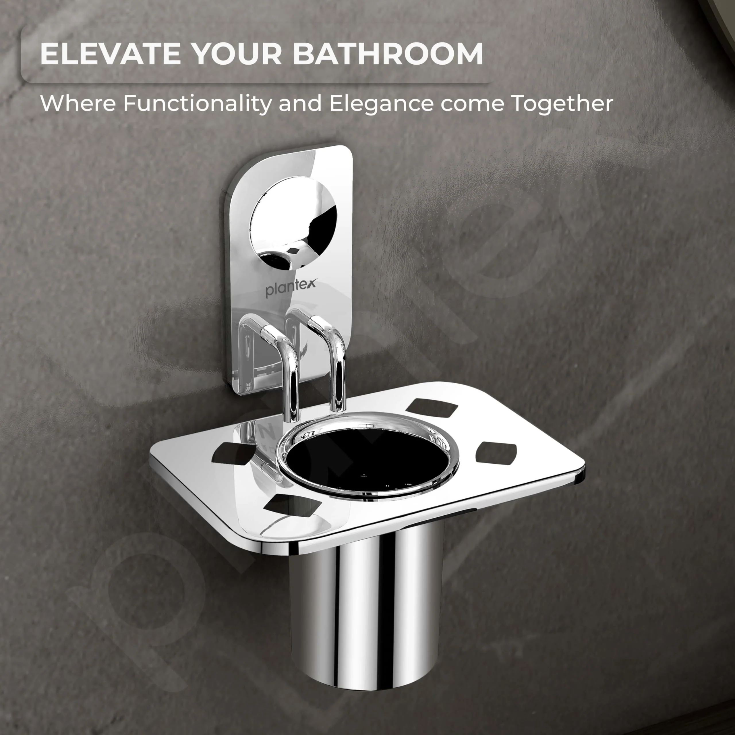 Plantex Stainless Steel Tooth Brush Holder/Tumbler Holder/Bathroom Accessories - (Dream - Chrome) - Image 6