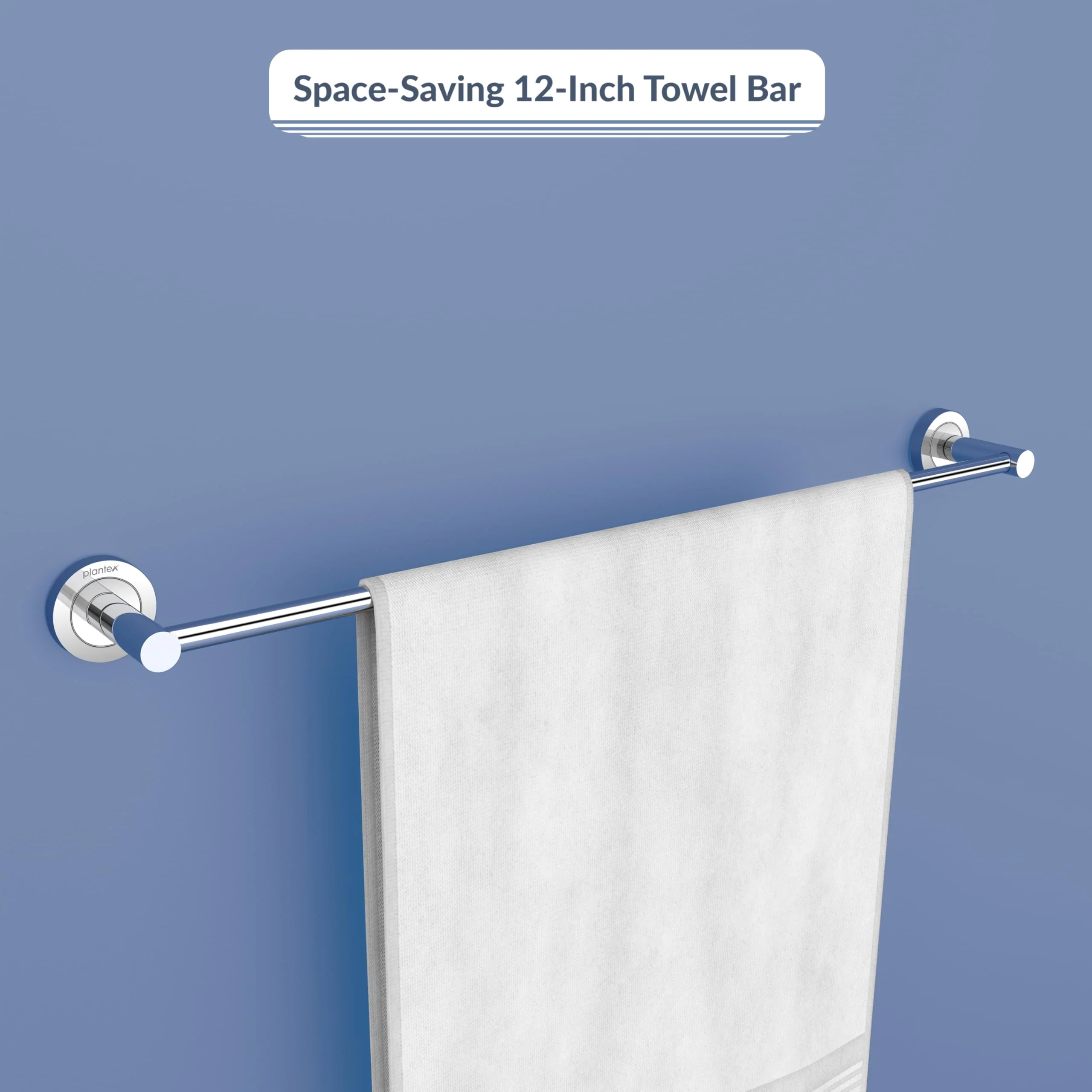 Plantex Stainless Steel Towel Holder in Bathroom/Single Towel Rod for Bathroom/Cloth Hanger/Bathroom Accessories (24 - Inch) Chrome Finish - Pack of 2 - Image 4