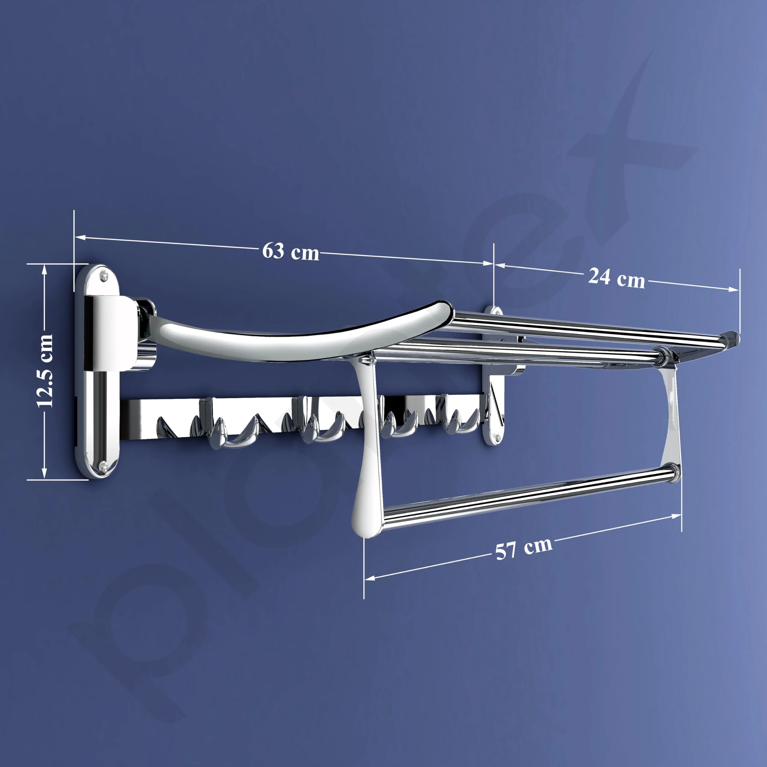 Plantex Stainless Steel Towel Holder in Bathroom/Towel Holder/Bathroom Towel Hanger for Wall/Towel Rack/Bathroom Accessories (24 Inch) Chrome Finish - Image 4