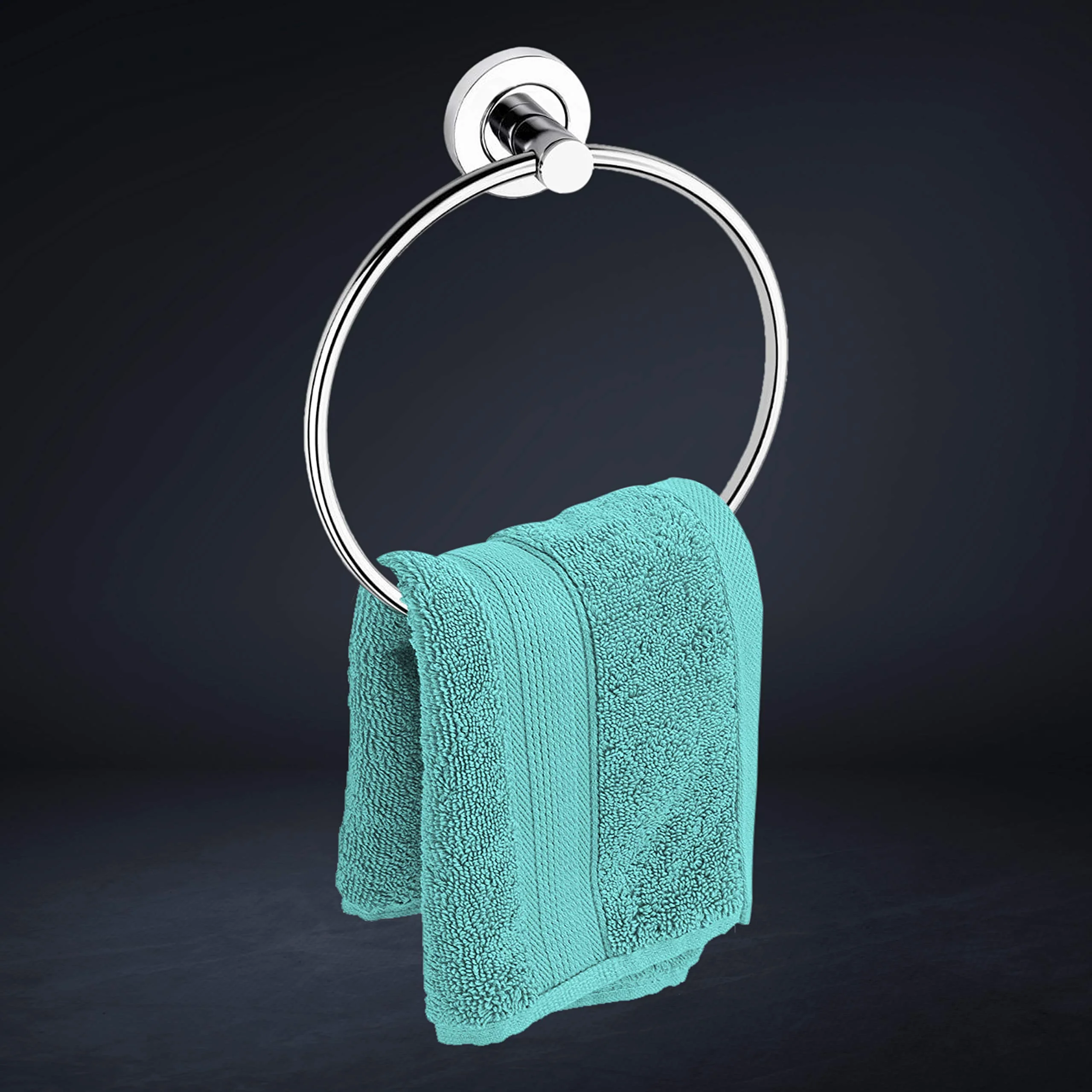 Plantex Stainless Steel Towel Ring for Bathroom/Wash Basin/Napkin-Towel Hanger/Bathroom Accessories (Chrome-Round) - (Pack of 4) - Image 7