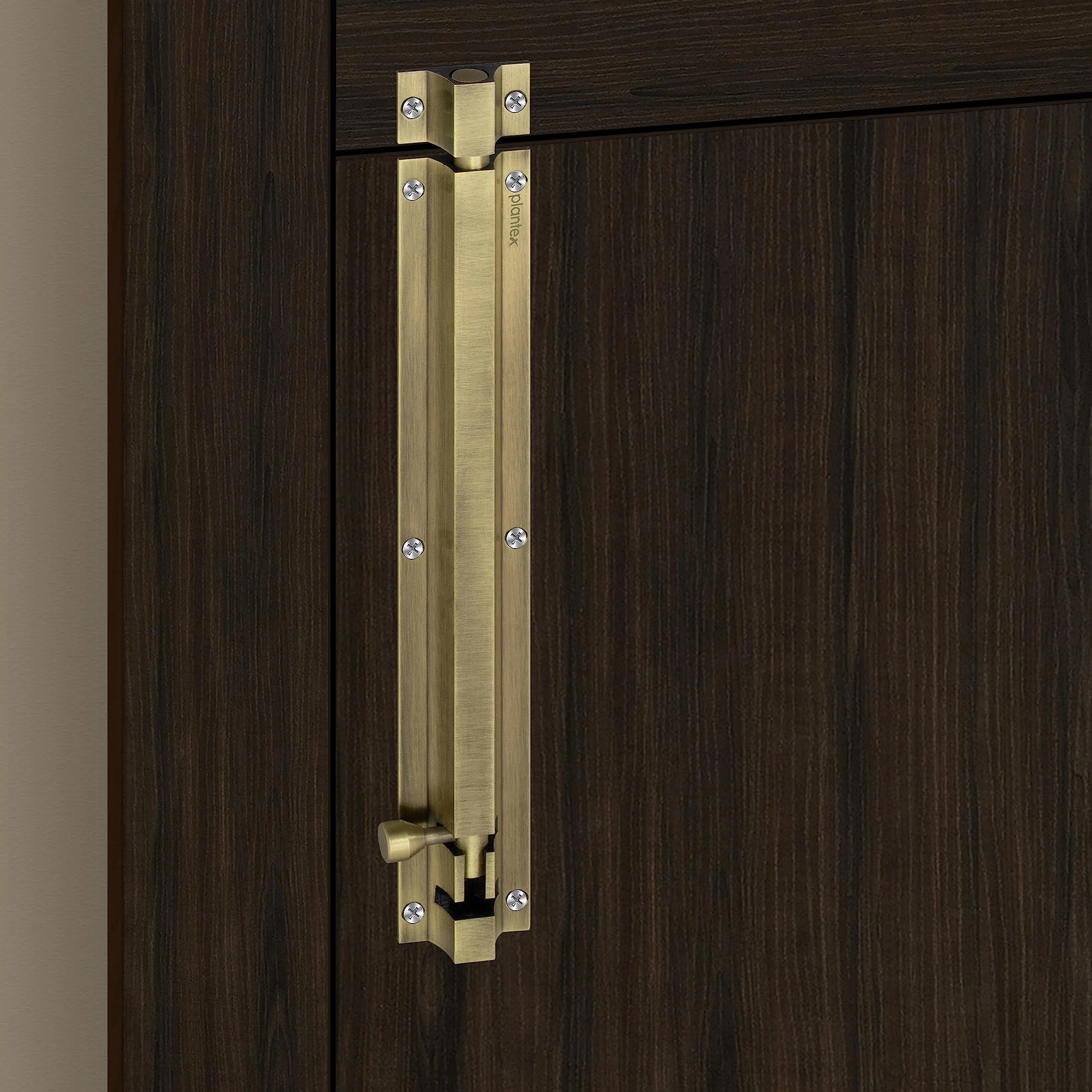 Plantex Stainless Steel Tower Bolt/Tower Bolt for Home,Offices Doors and Windows/Tower Bolt for Main Door/Door Latch/Kundi/Chitakini/Door Latch for Windows - Pack of 2 (Brass Finish, 12 inch) - Image 2