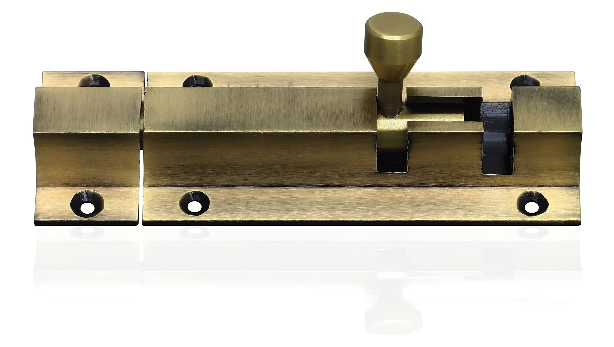 Plantex Stainless Steel Tower Bolt/Tower Bolt for Home,Offices Doors and Windows/Tower Bolt for Main Door/Door Latch/Kundi/Chitakini/Door Latch for Windows - Pack of 4 (Brass Finish, 4 inch) - Image 6