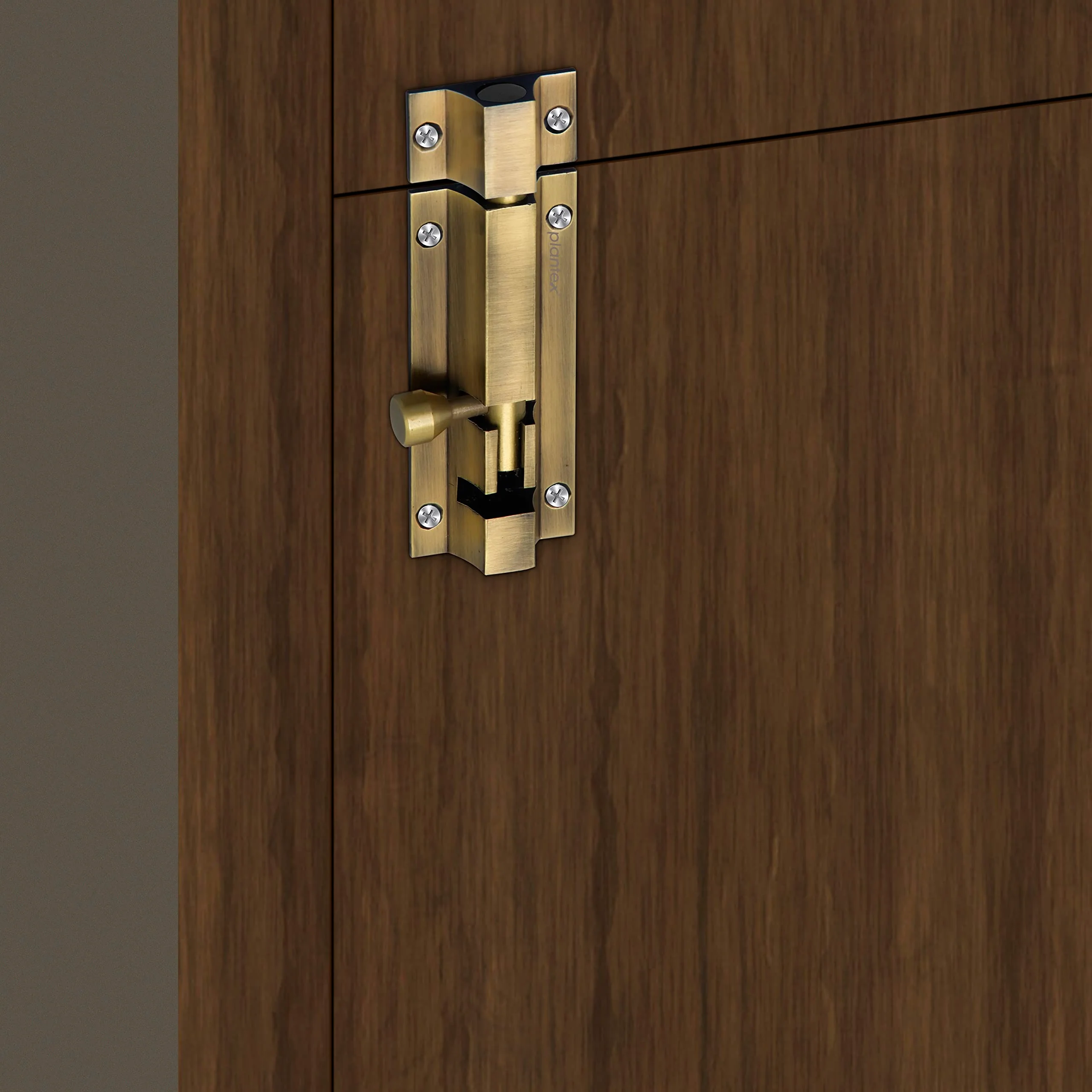Plantex Stainless Steel Tower Bolt/Tower Bolt for Home,Offices Doors and Windows/Tower Bolt for Main Door/Door Latch/Kundi/Chitakini/Door Latch for Windows - Pack of 8 (Brass Finish, 4 inch) - Image 2