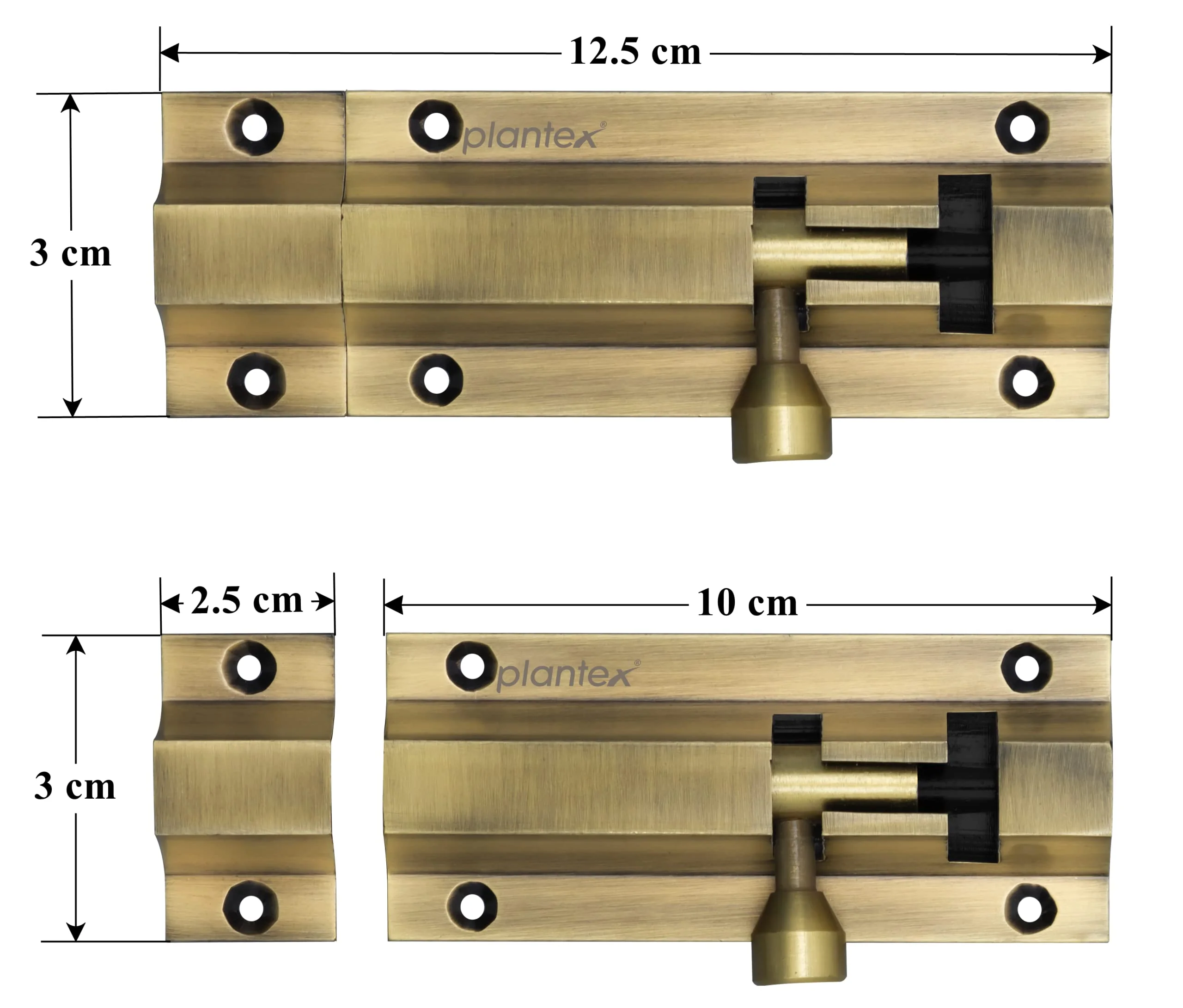 Plantex Stainless Steel Tower Bolt/Tower Bolt for Home,Offices Doors and Windows/Tower Bolt for Main Door/Door Latch/Kundi/Chitakini/Door Latch for Windows - Pack of 8 (Brass Finish, 4 inch) - Image 4