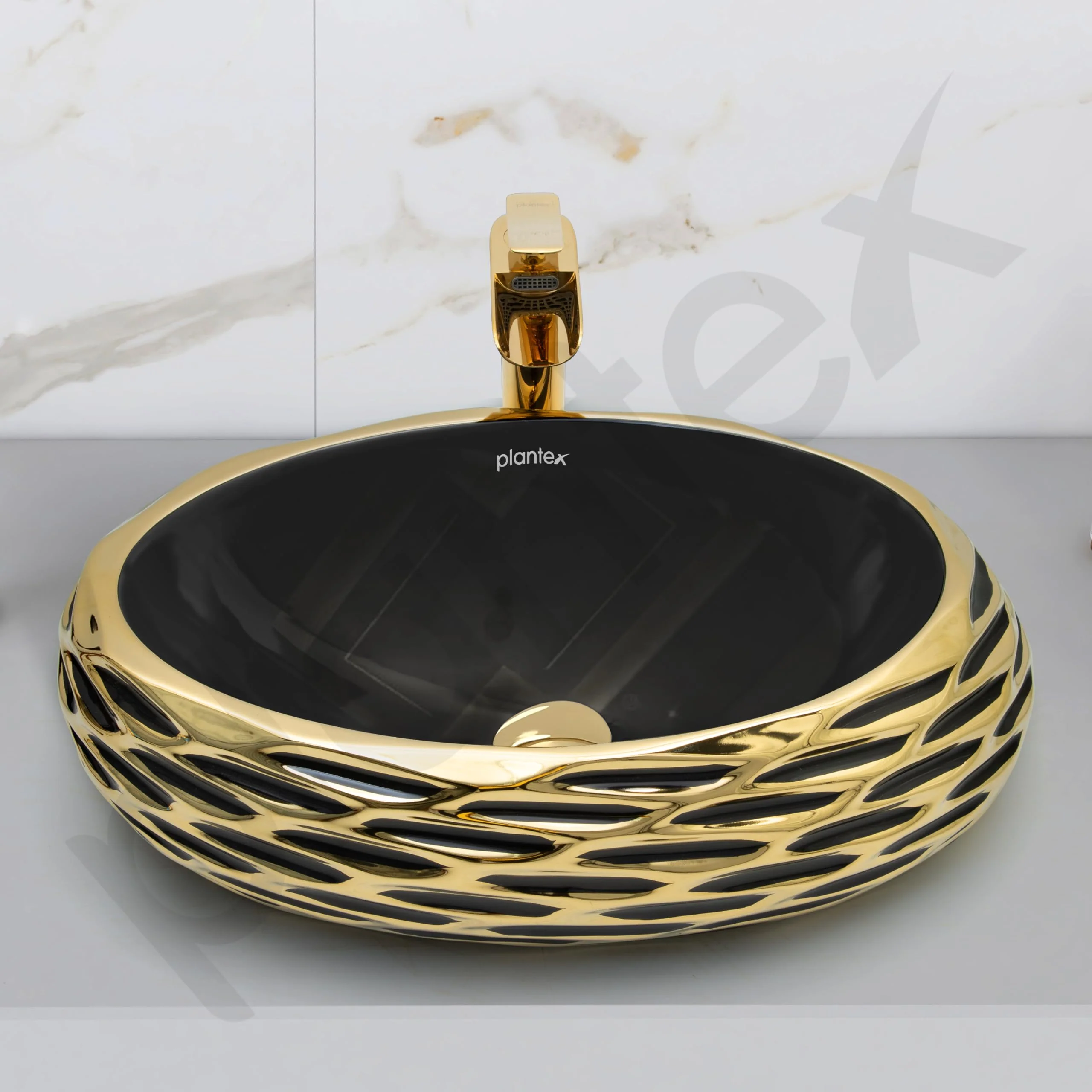 Plantex Table Top Wash Basin For Bathroom/Designer Ceramic Basin/Countertop Vessel Sink Basin - Indo-European Collection (EQTT-594, 23 x 16 x 7 Inch) - Image 6