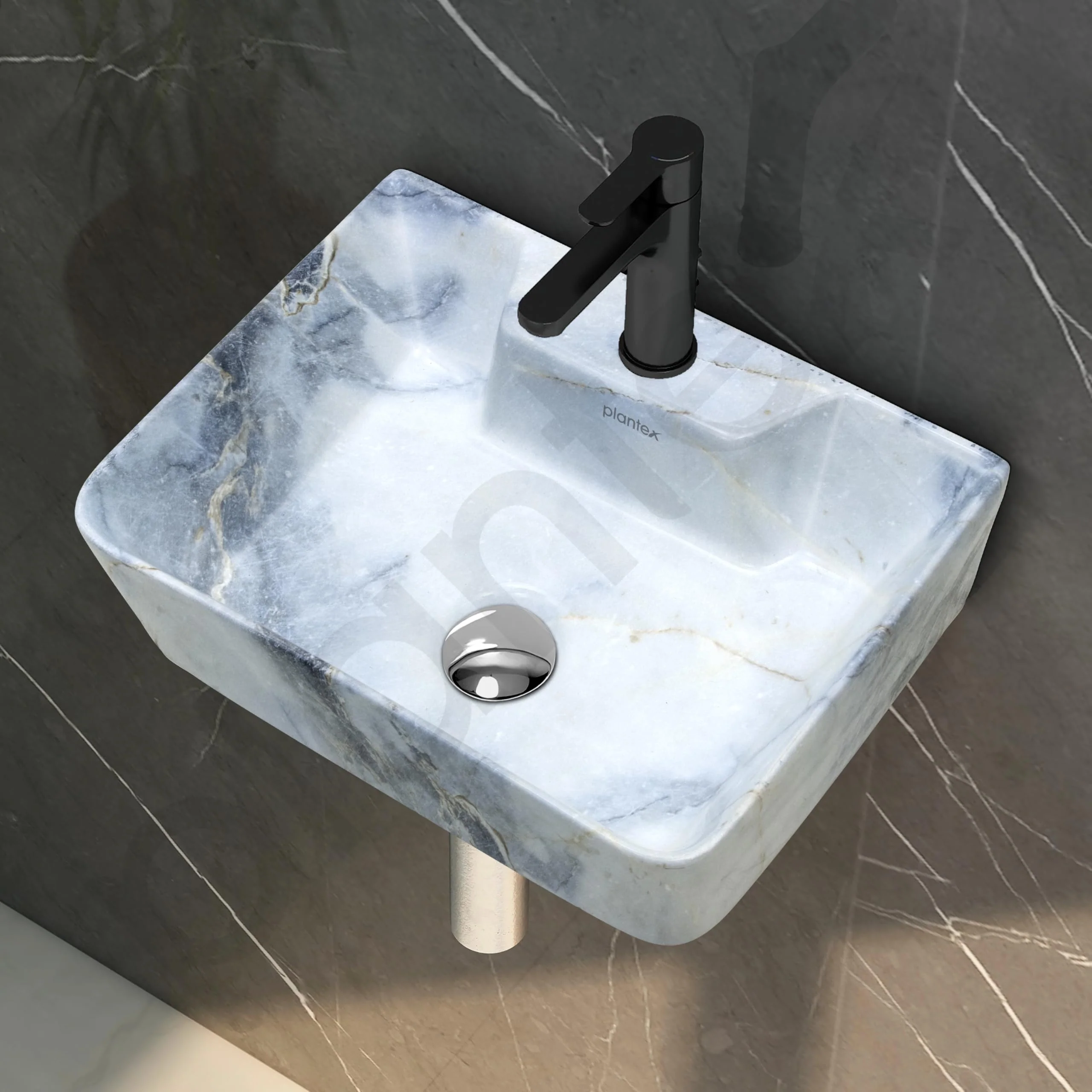 Plantex Tabletop Wash Basin for Bathroom/Designer Ceramic Basin/Rectangle Countertop Wash Basin/Home/Office (MS-904) - Image 7
