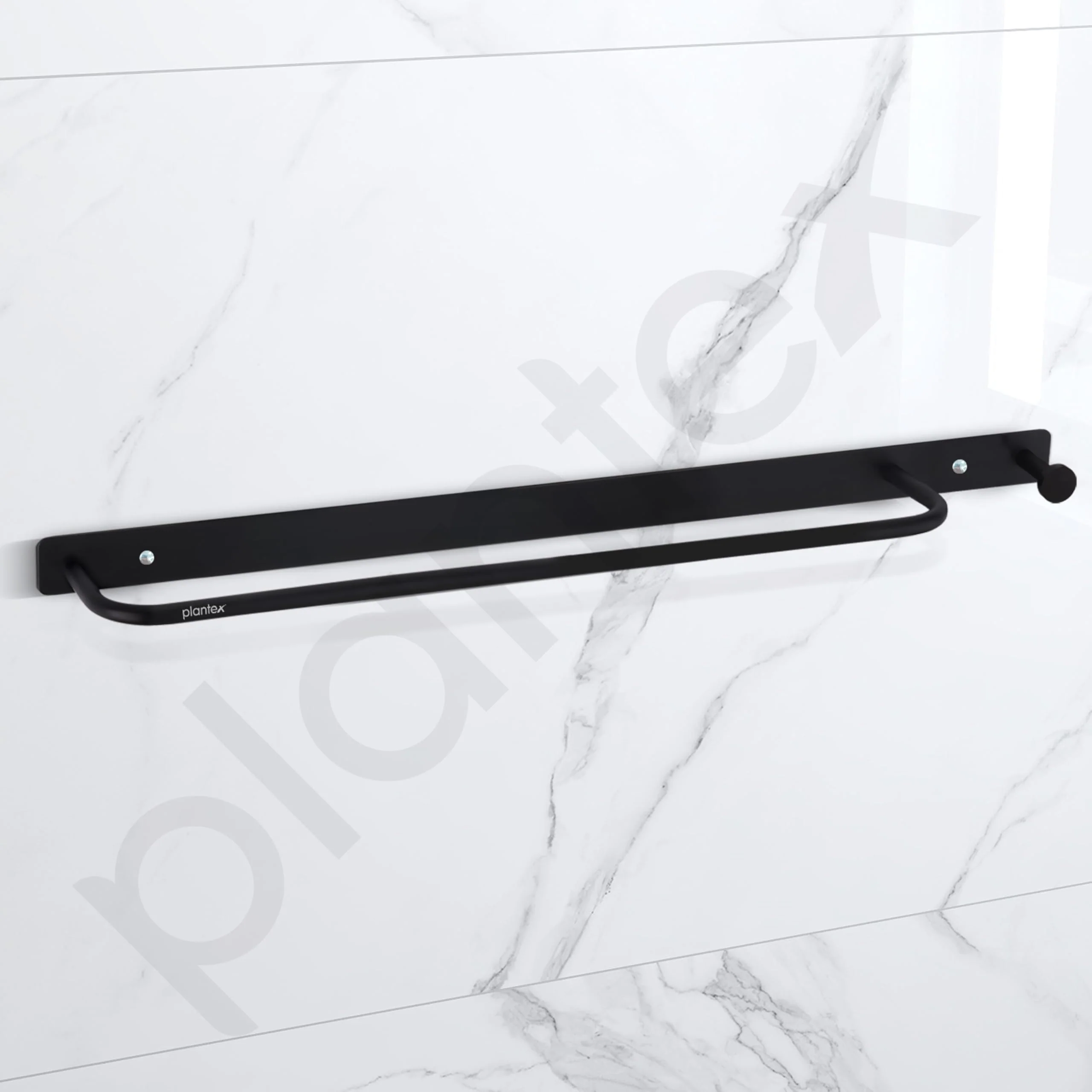 Plantex Towel Holder for Bathroom/Stainless Steel 24 inch Towel Rod/Towel Bar/Towel Hanger/Bathroom Accessories -Pack of 1 (Black) - Image 6