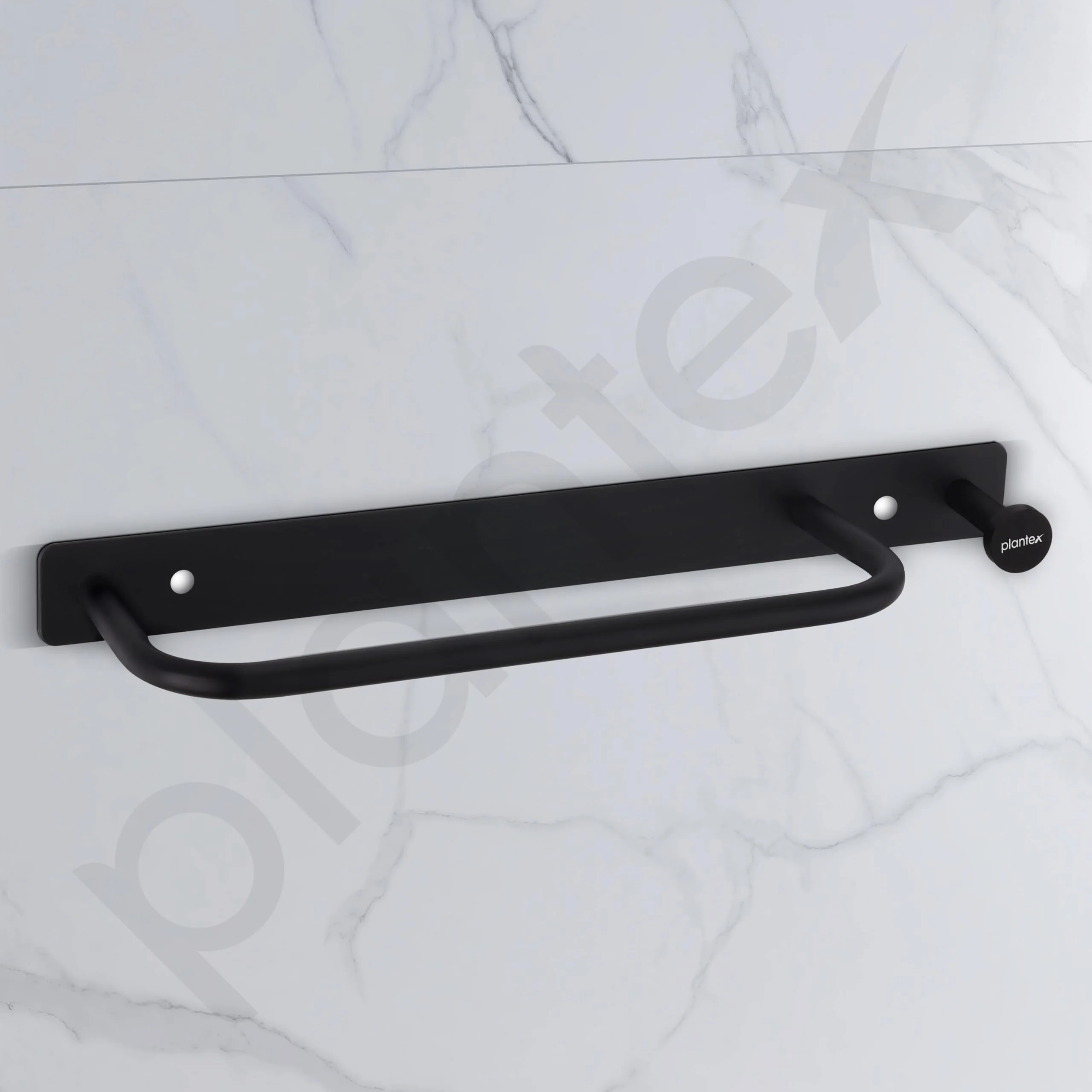 Plantex Towel Holder for Bathroom/Stainless Steel 9 inch Towel Rod/Towel Bar/Towel Hanger/Bathroom Accessories -Pack of 1 (Black) - Image 5