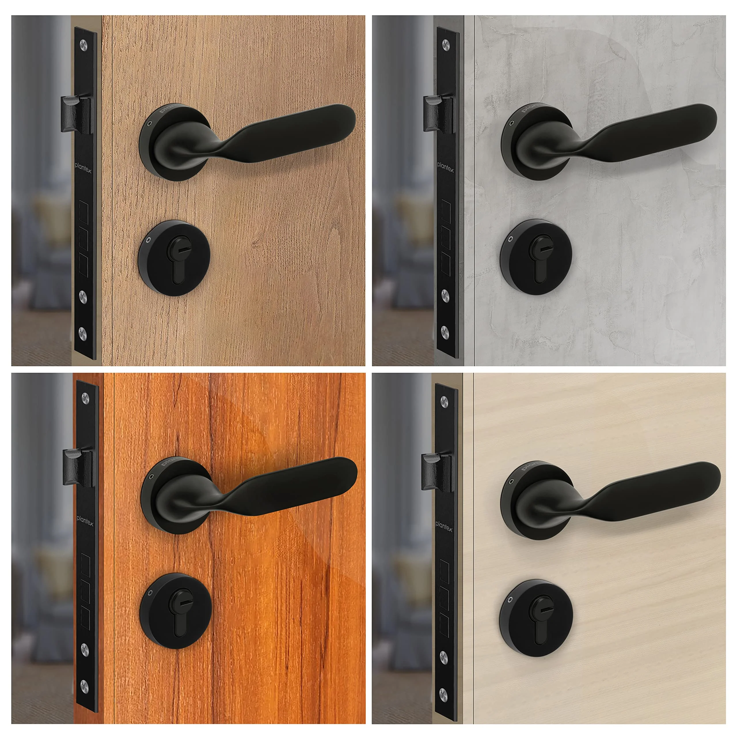 Plantex Triple Security Door Lock For Home/Main Door Lock Set Knob Handle With 3 Years Of Warranty/Mortise Lock For Door With Brass Lock Body&Cylinder(7106-Black) - Image 7