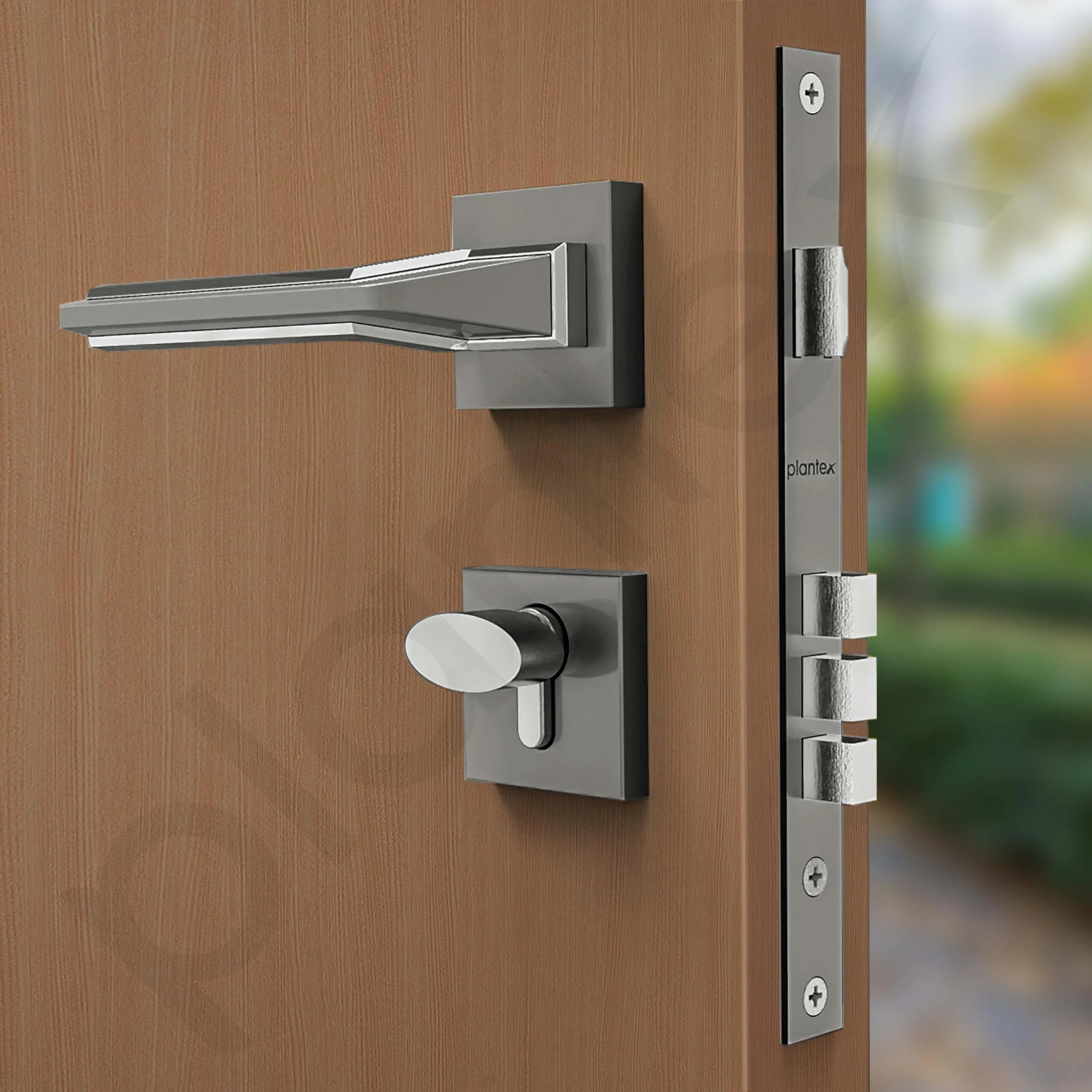 Plantex Triple Security Door Lock for Home/Main Door Lock Set with 3 Years of Warranty/Mortise Lock for Door with Brass Lock Body & Cylinder(Satin Black & Matt Finish) - Image 4