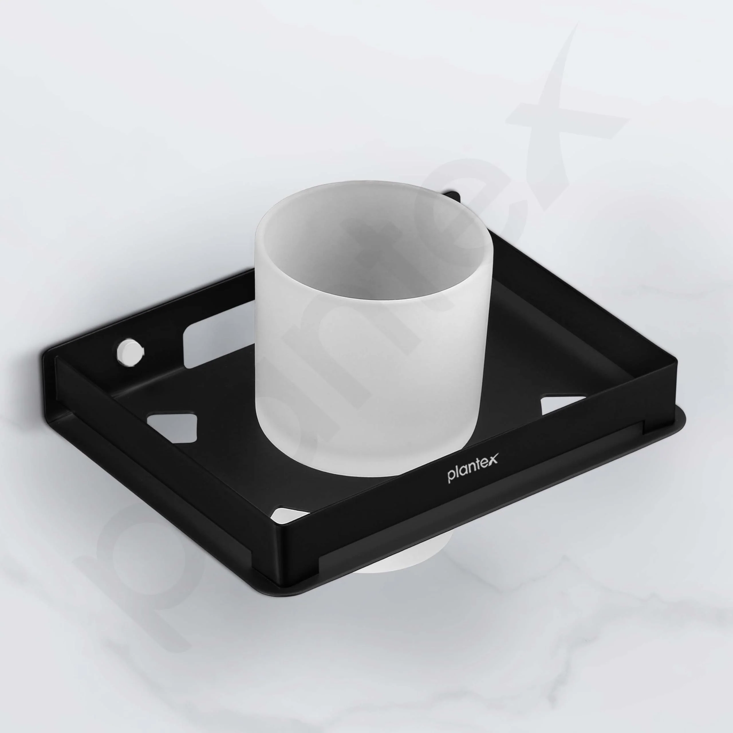Plantex Tumbler Holder for Bathroom/Stainless Steel Toothbrush Holder/Toothpaste/Razor Holder/Bathroom Accessories - Pack of 1 (Black) - Image 6